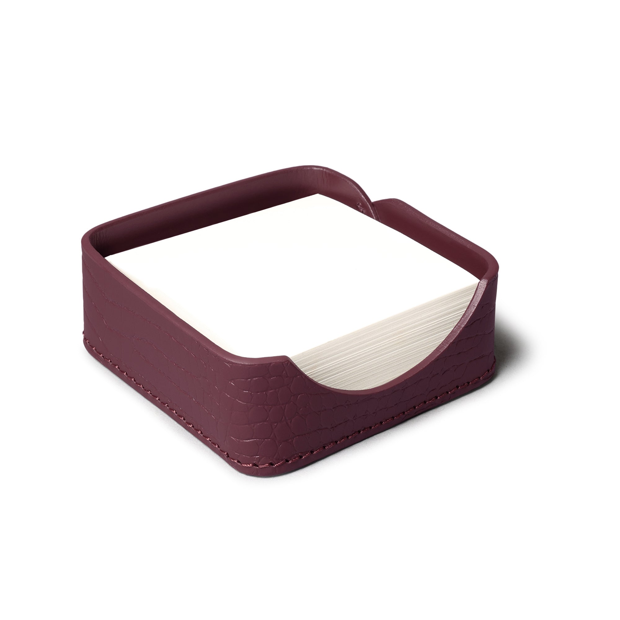 Sterling Croco Memo Holder Bordeaux