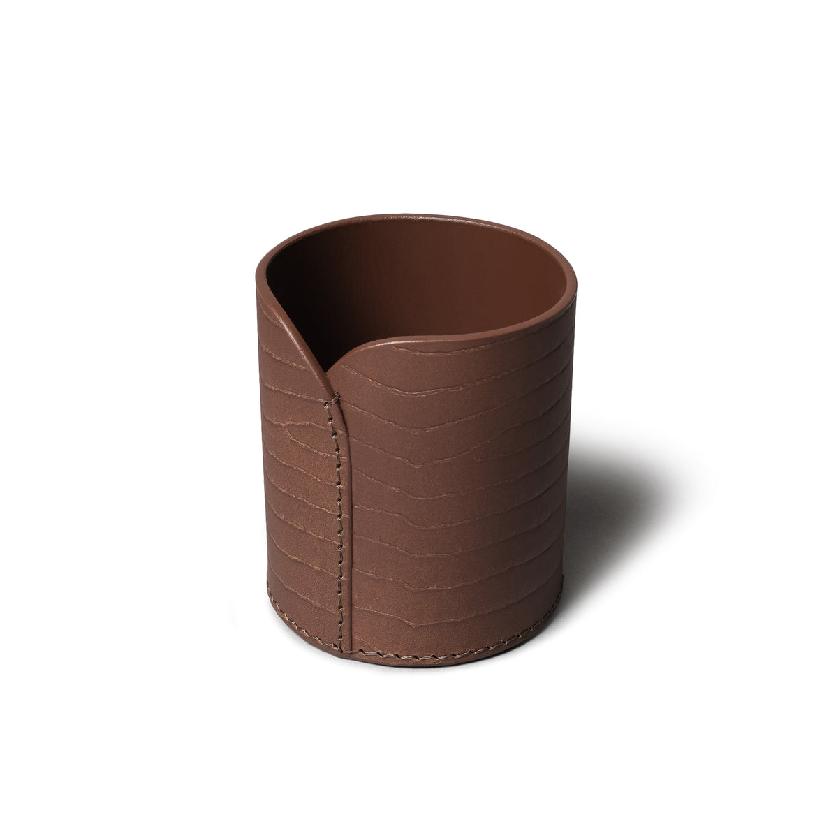 Sterling Croco Pencup Antique Brown