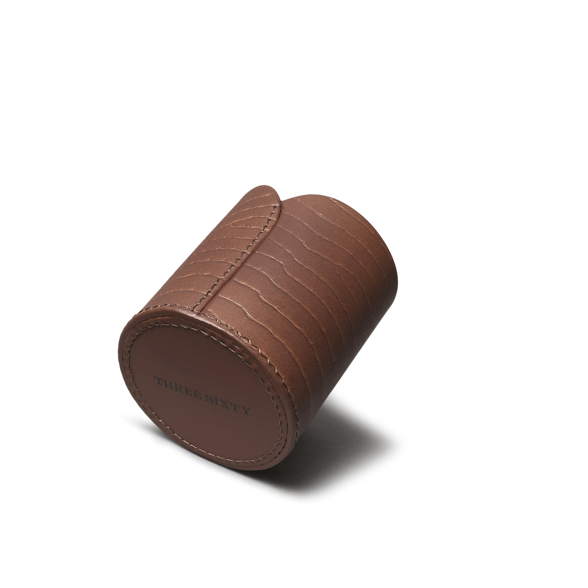 Sterling Croco Pencup Antique Brown