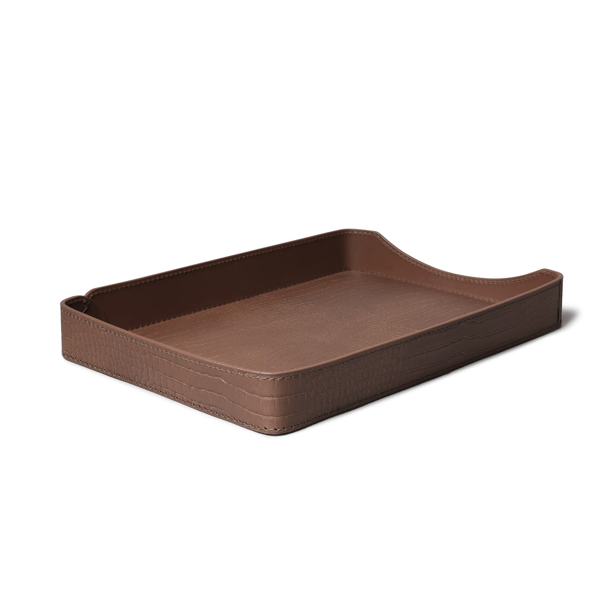 Sterling Croco A4 Papertray Antique Brown