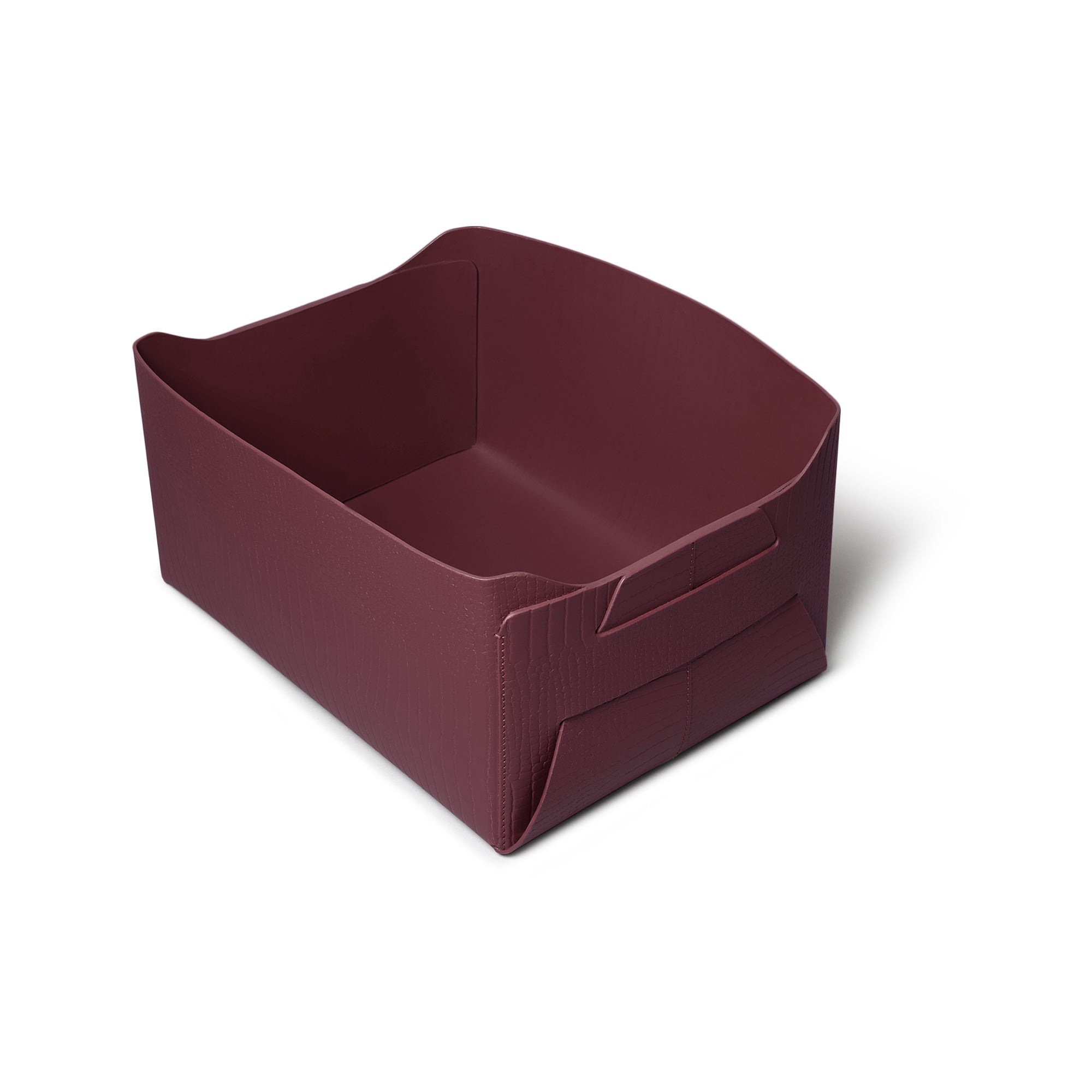 Sterling Croco Multipurpose Basket Bordeaux