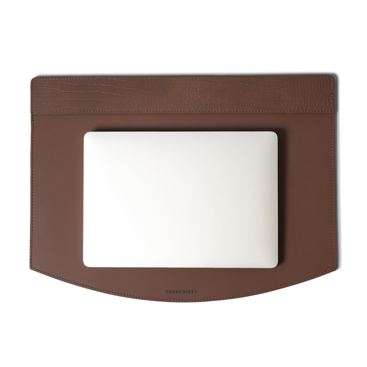 Sterling Croco Desk Blotter Antique Brown
