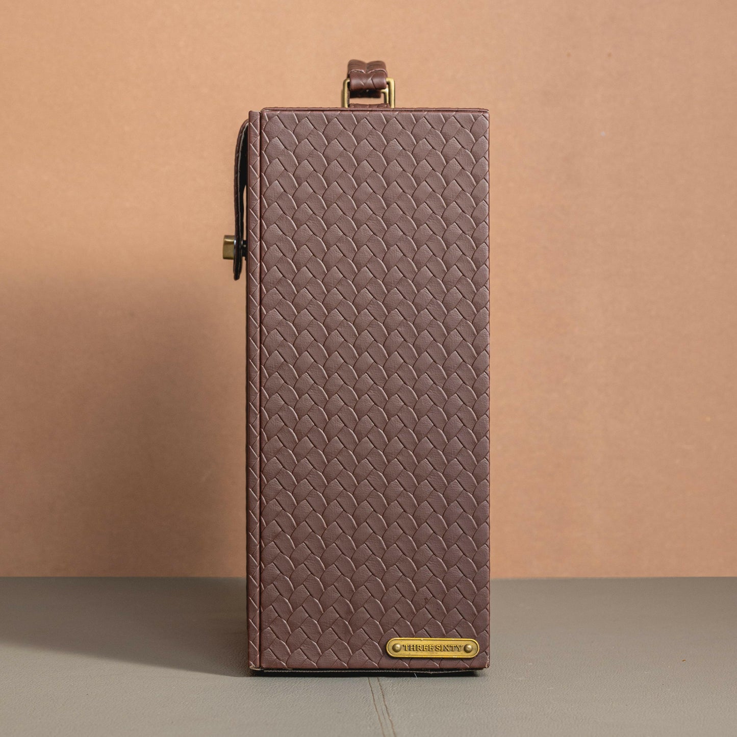 Briefcase Portable Bar Brown