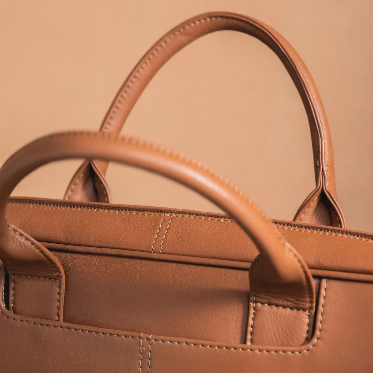 Classic Leather Laptop Bag Tan