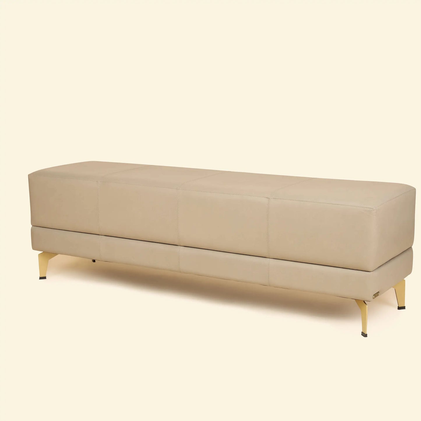 Leather Bench Taupe Colour