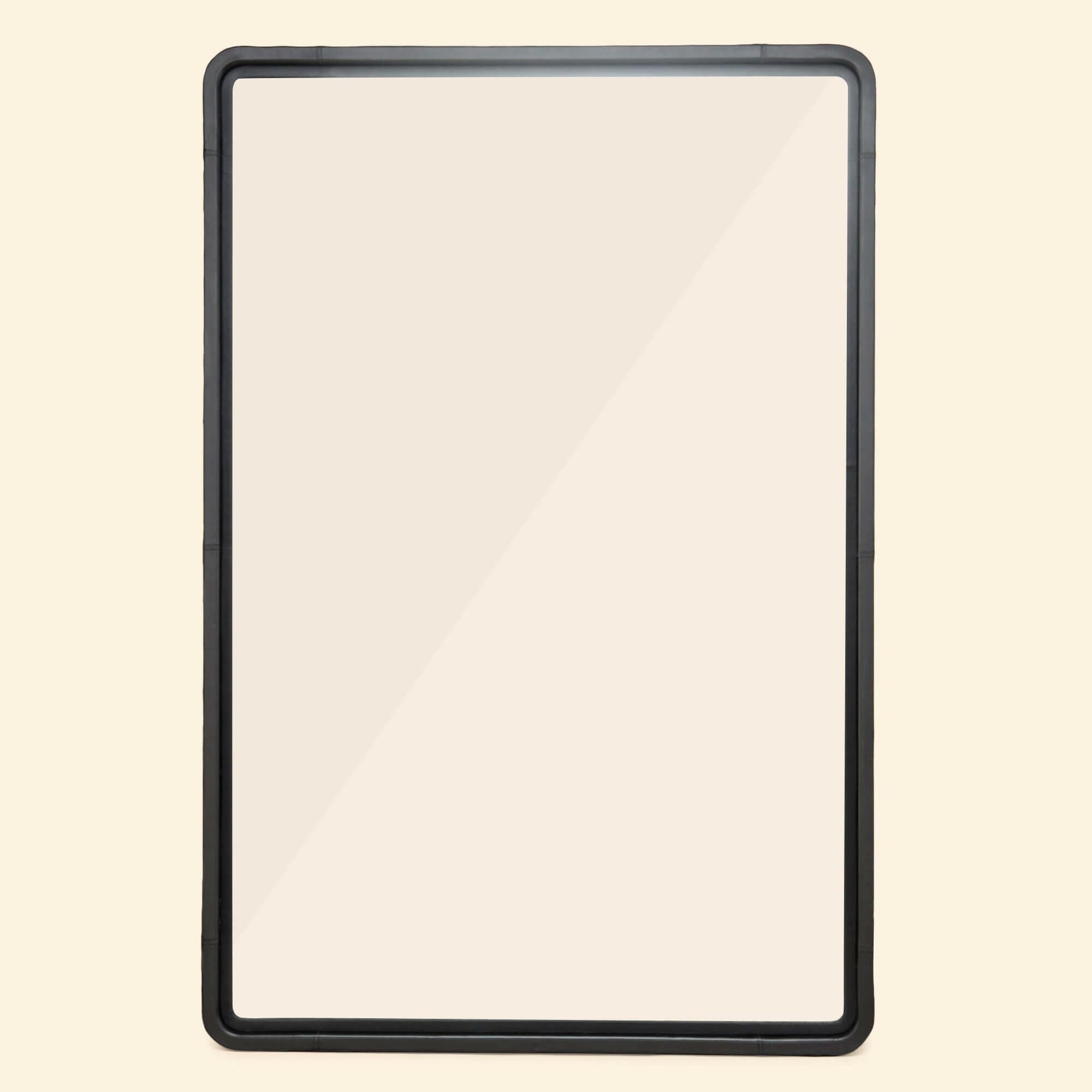 Leather Mirror in Black Colour