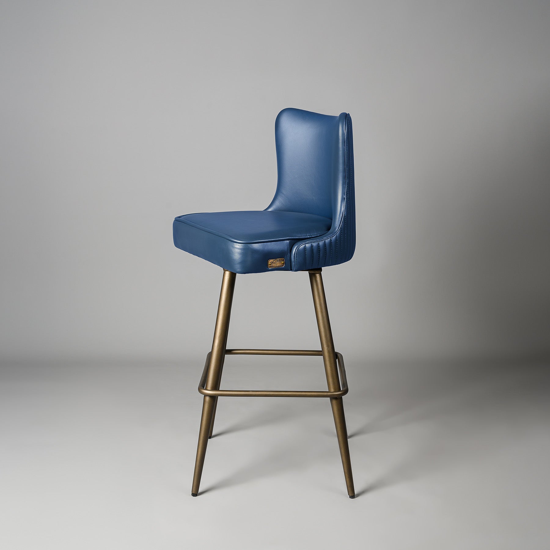 Linea Bar Stool Antique Legs Blue