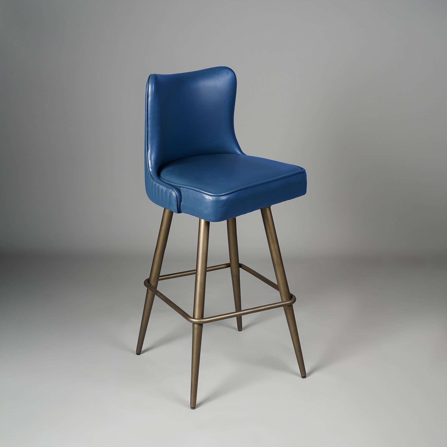 Linea Bar Stool Antique Legs Blue