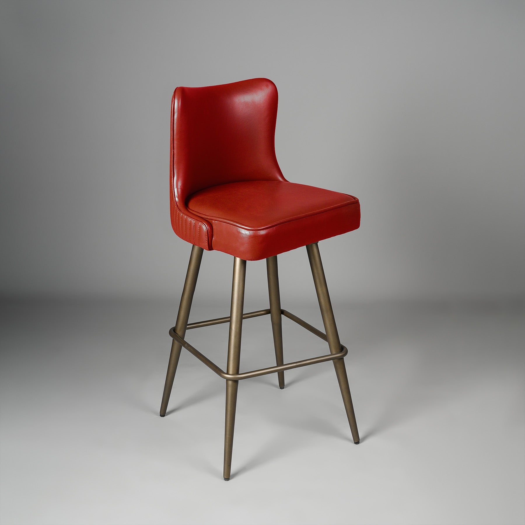 Linea Bar Stool Antique Legs Red