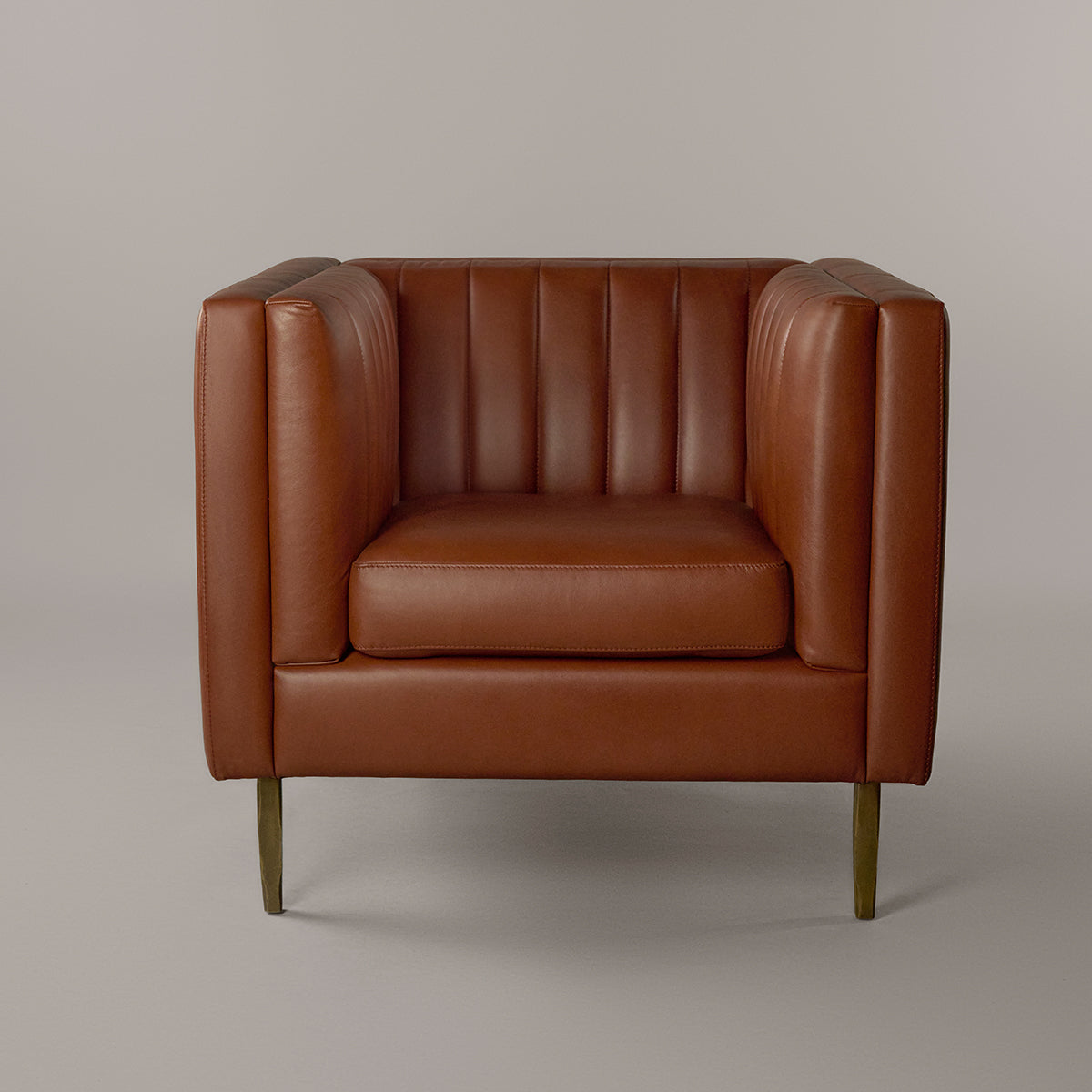 Linea Single Seater Sofa Cognac - Three Sixty Life