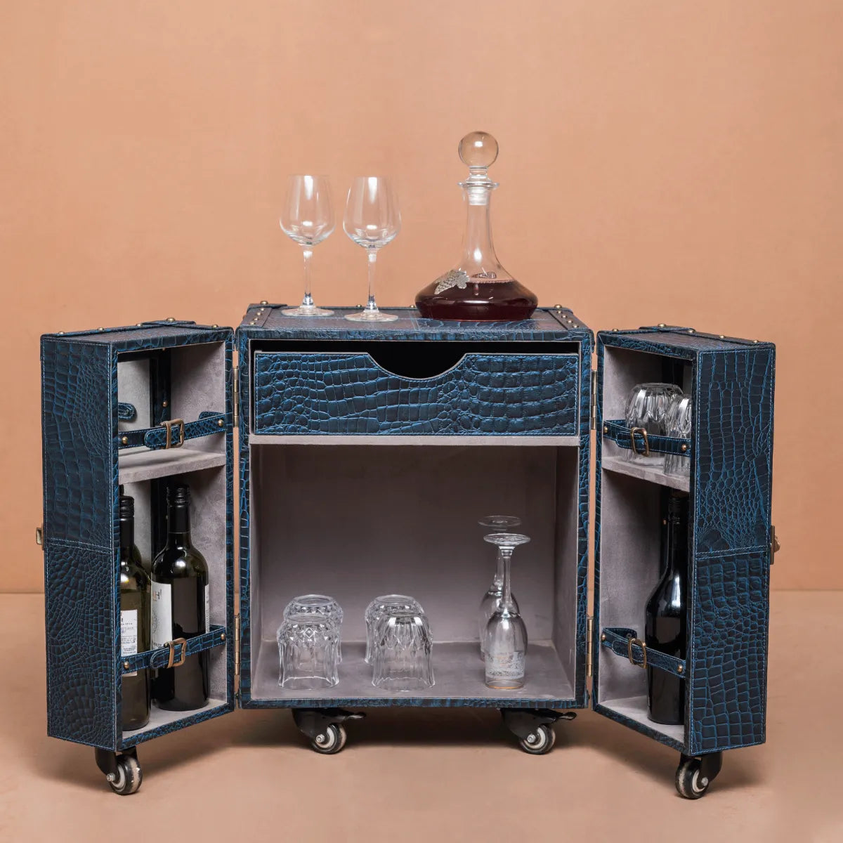 Miami Croco Small Bar Blue