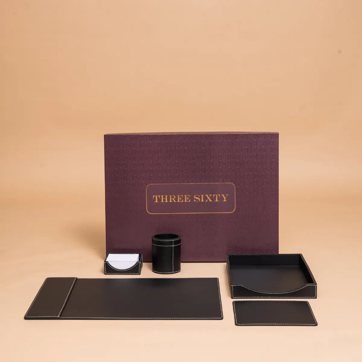 Modella Desktop Set with Mouse Pad Black