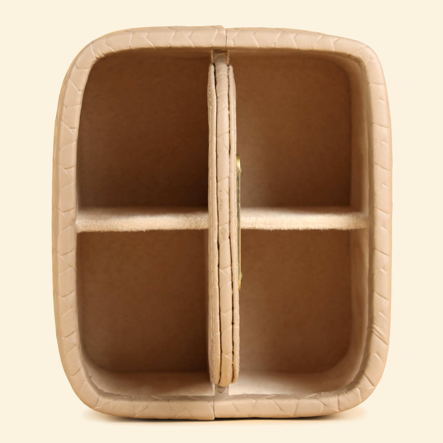 Multipurpose Caddy Beige | Vegan Leather Desk Organizers