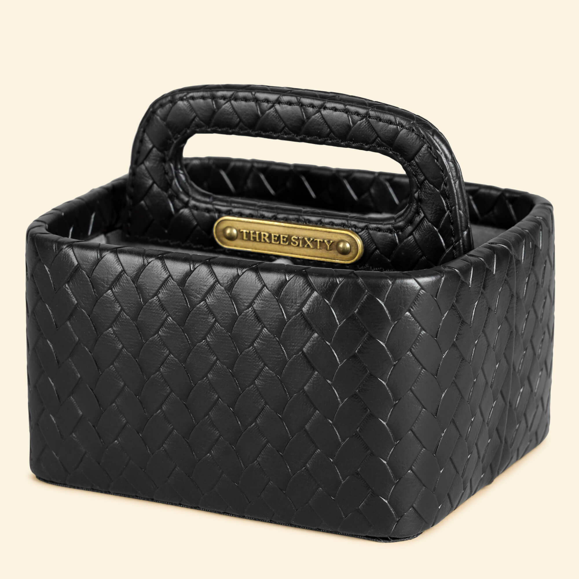 Entwine Multipurpose Caddy Black | Faux Leather Desk Organizers