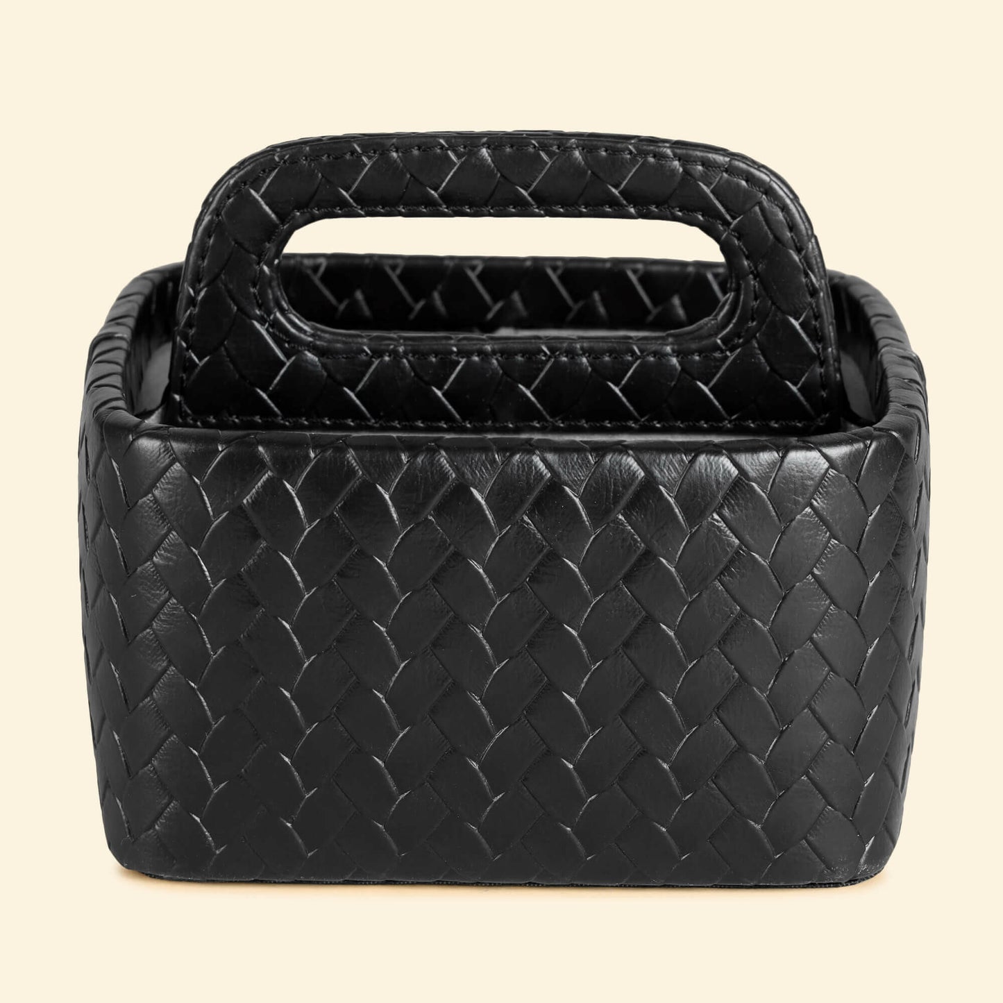 Multipurpose Caddy Black | Vegan Leather Desk Organizers