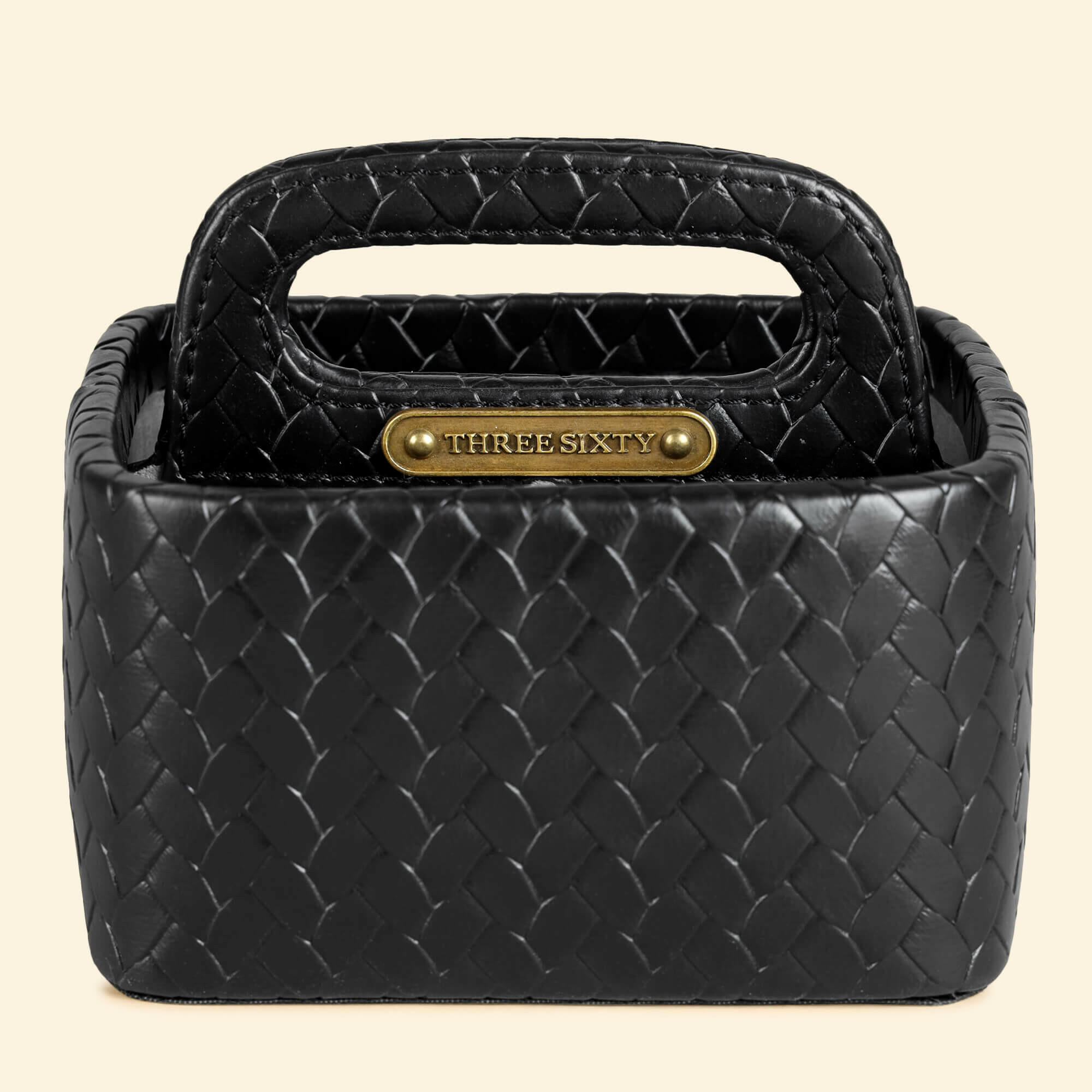 Entwine Multipurpose Caddy Black | Faux Leather Desk Organizers