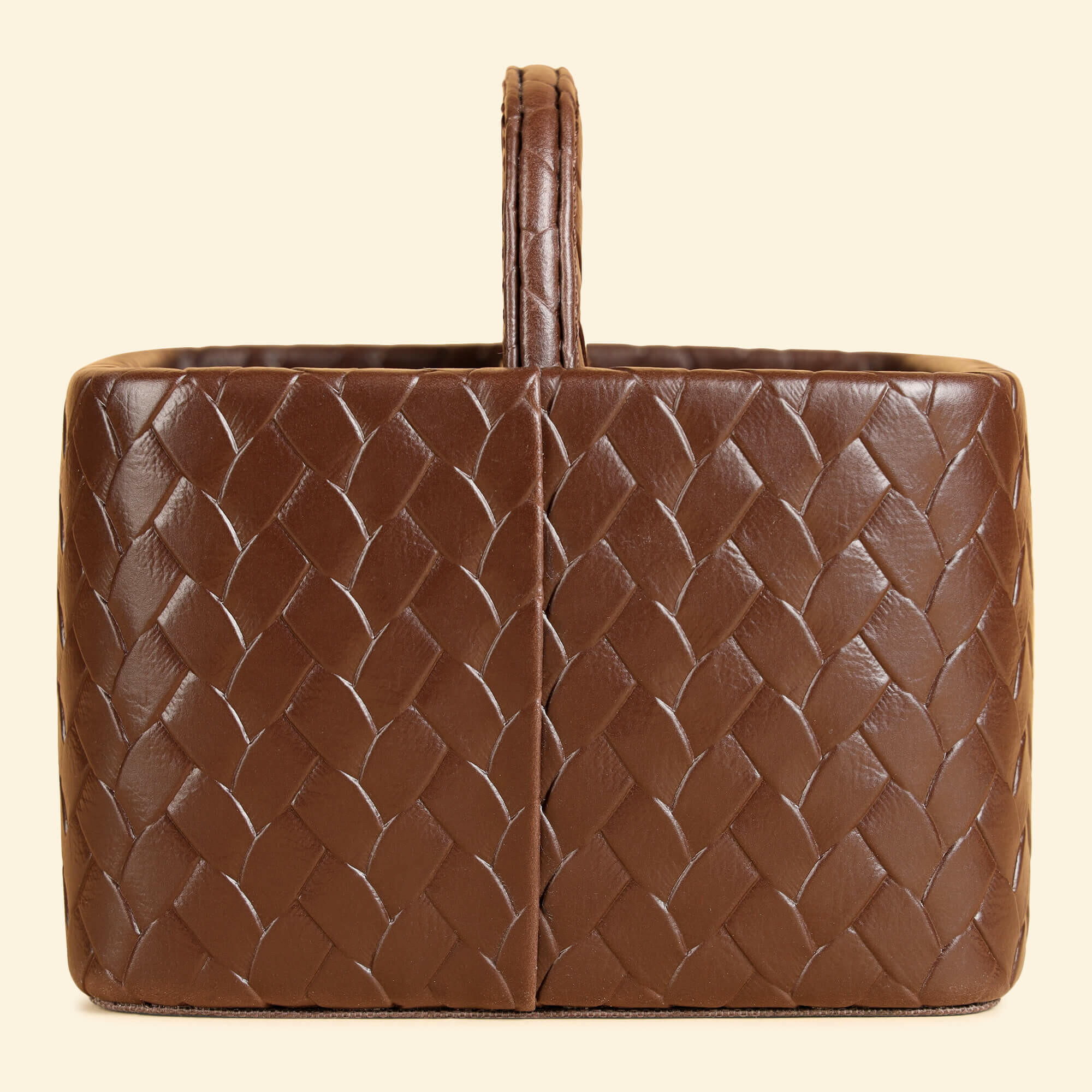 Entwine Multipurpose Caddy Brown | Faux Leather Desk Organizers