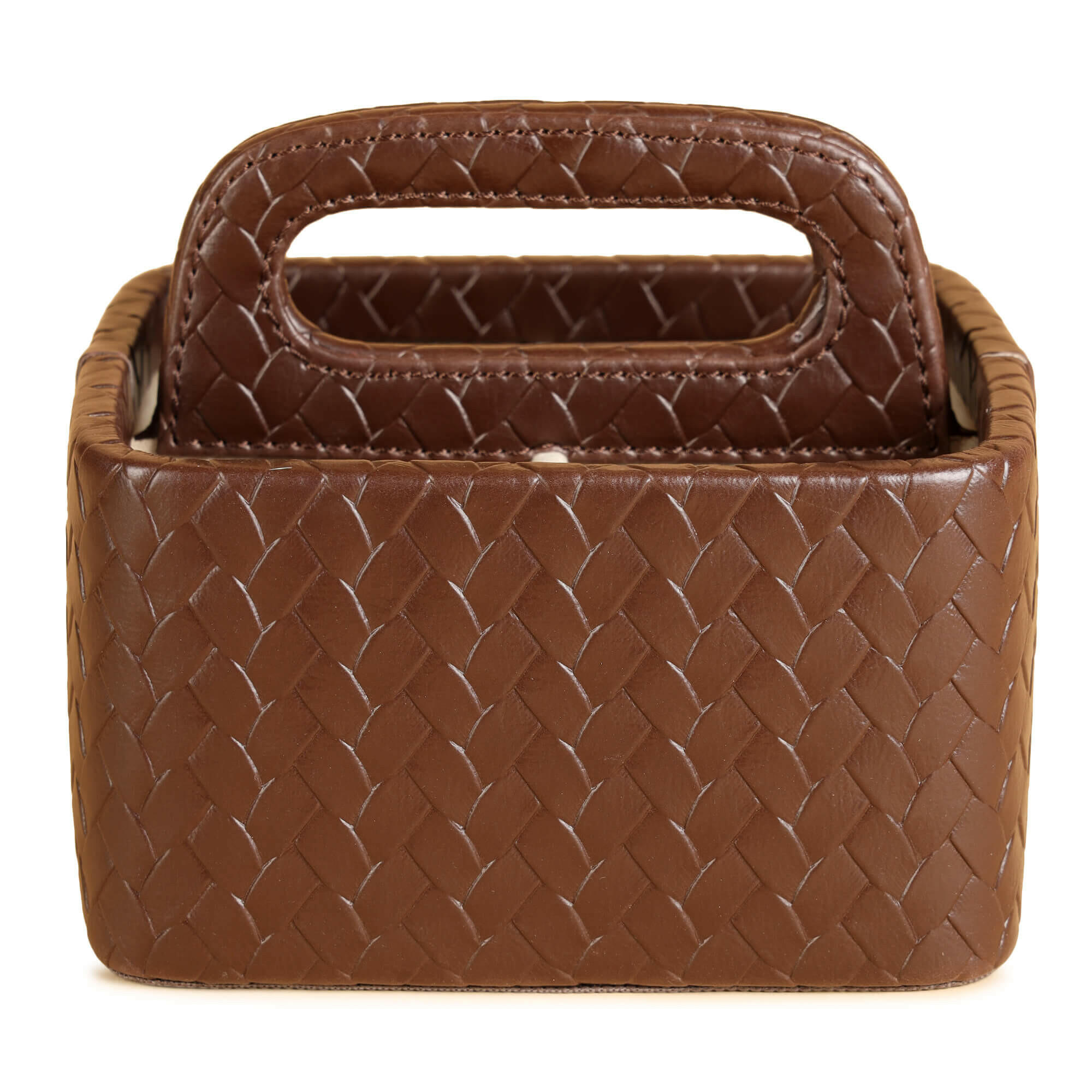 Entwine Multipurpose Caddy Brown | Faux Leather Desk Organizers