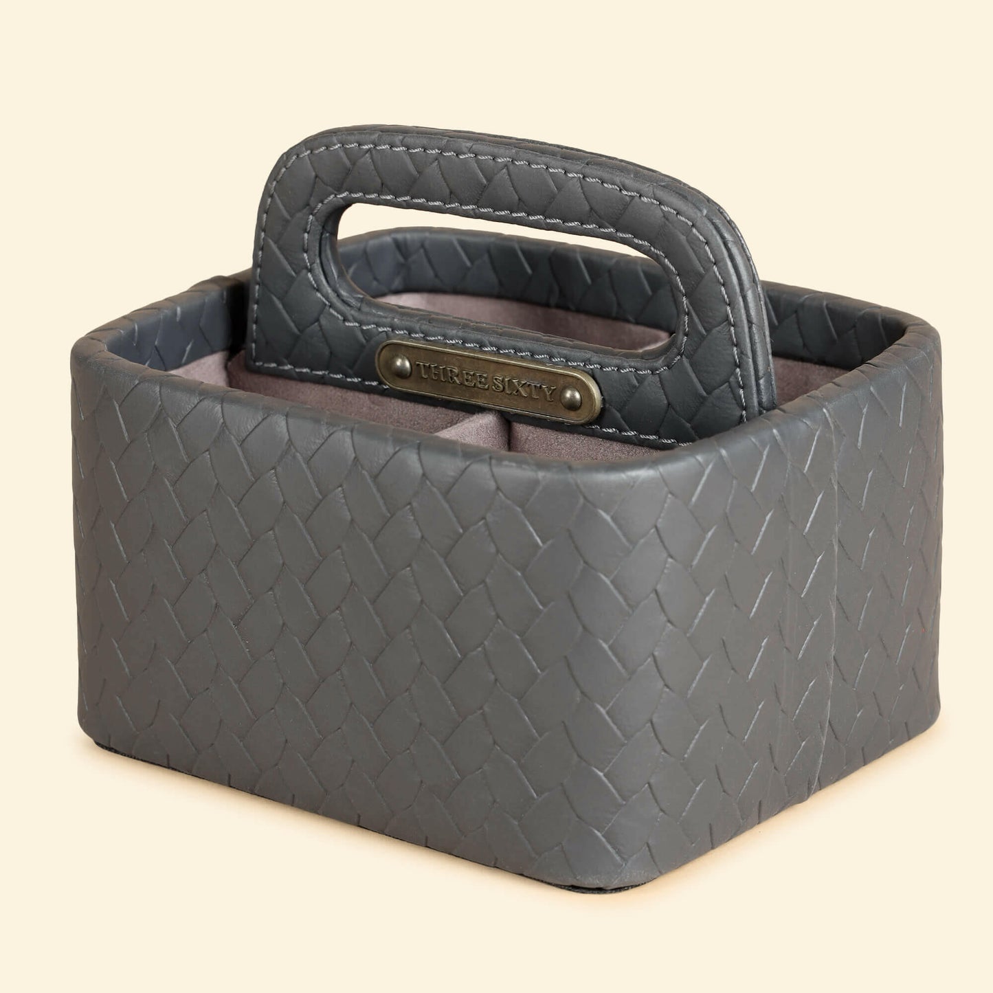 Multipurpose Caddy Grey | Vegan Leather Desk Organizers
