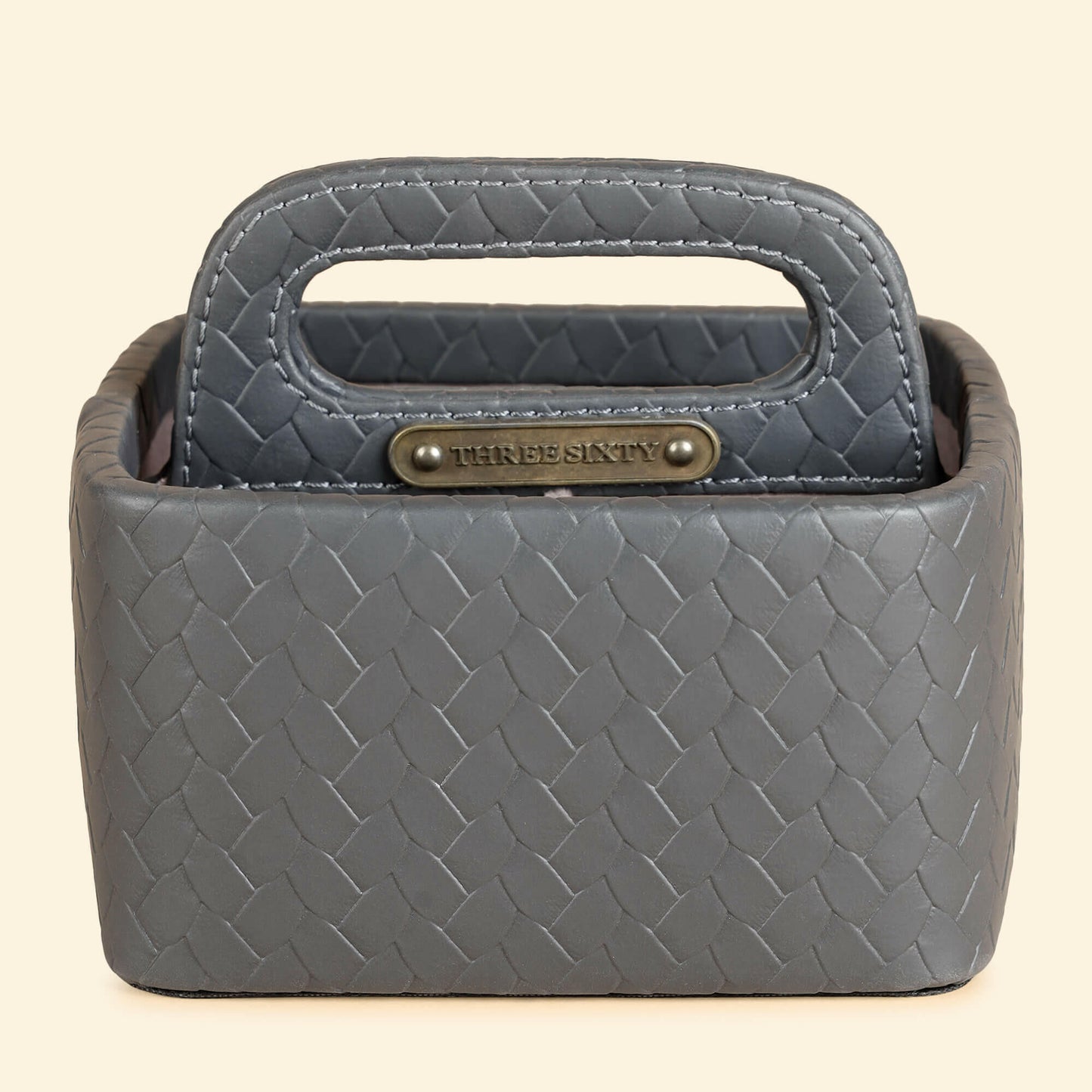 Multipurpose Caddy Grey | Vegan Leather Desk Organizers