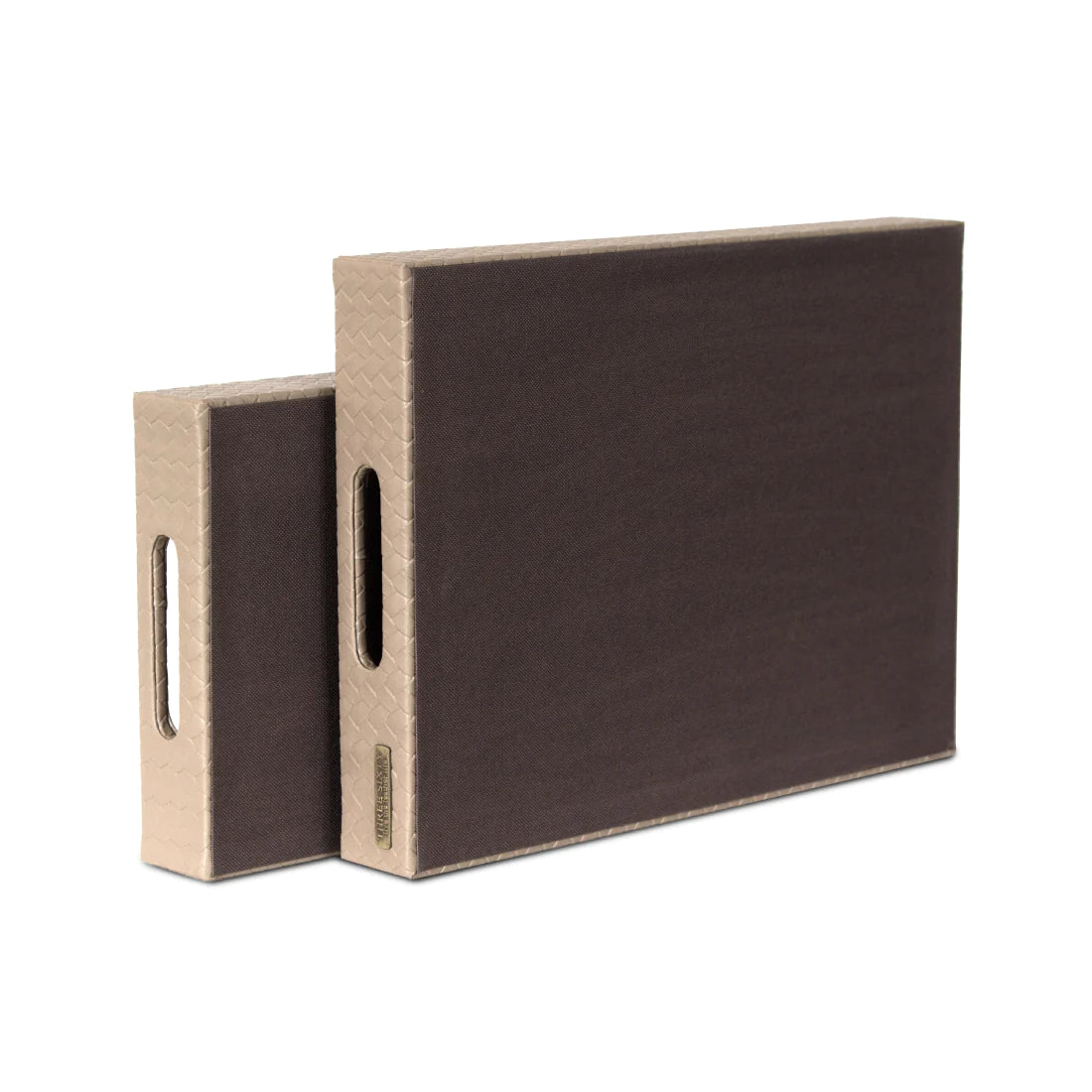 Entwine Multipurpose Trays Set of 2 Beige