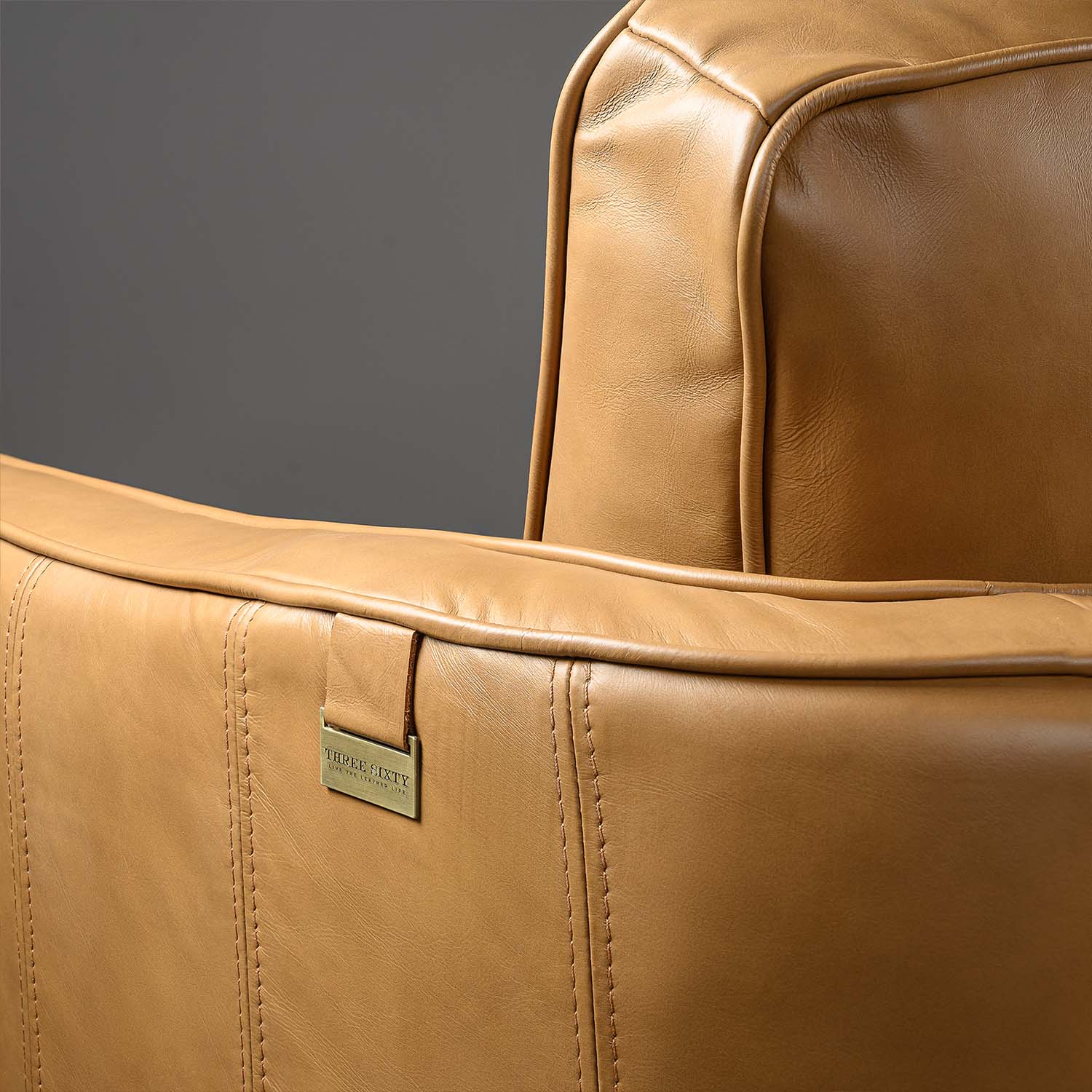 Muscat Three Seater Sofa Tan