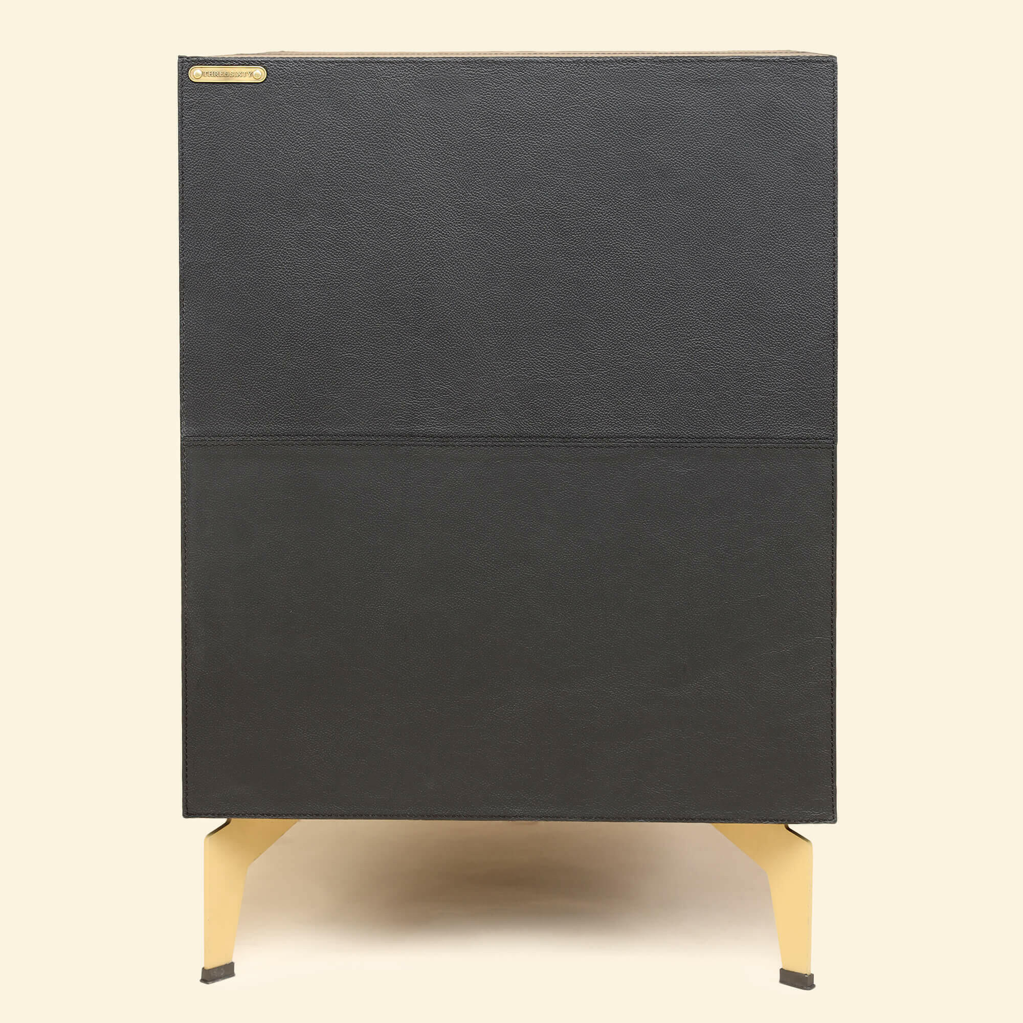 Nightstand with Three Drawers Black