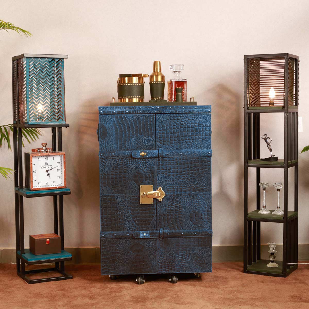 Panama Medium Flap Open Bar Blue - Three Sixty Life