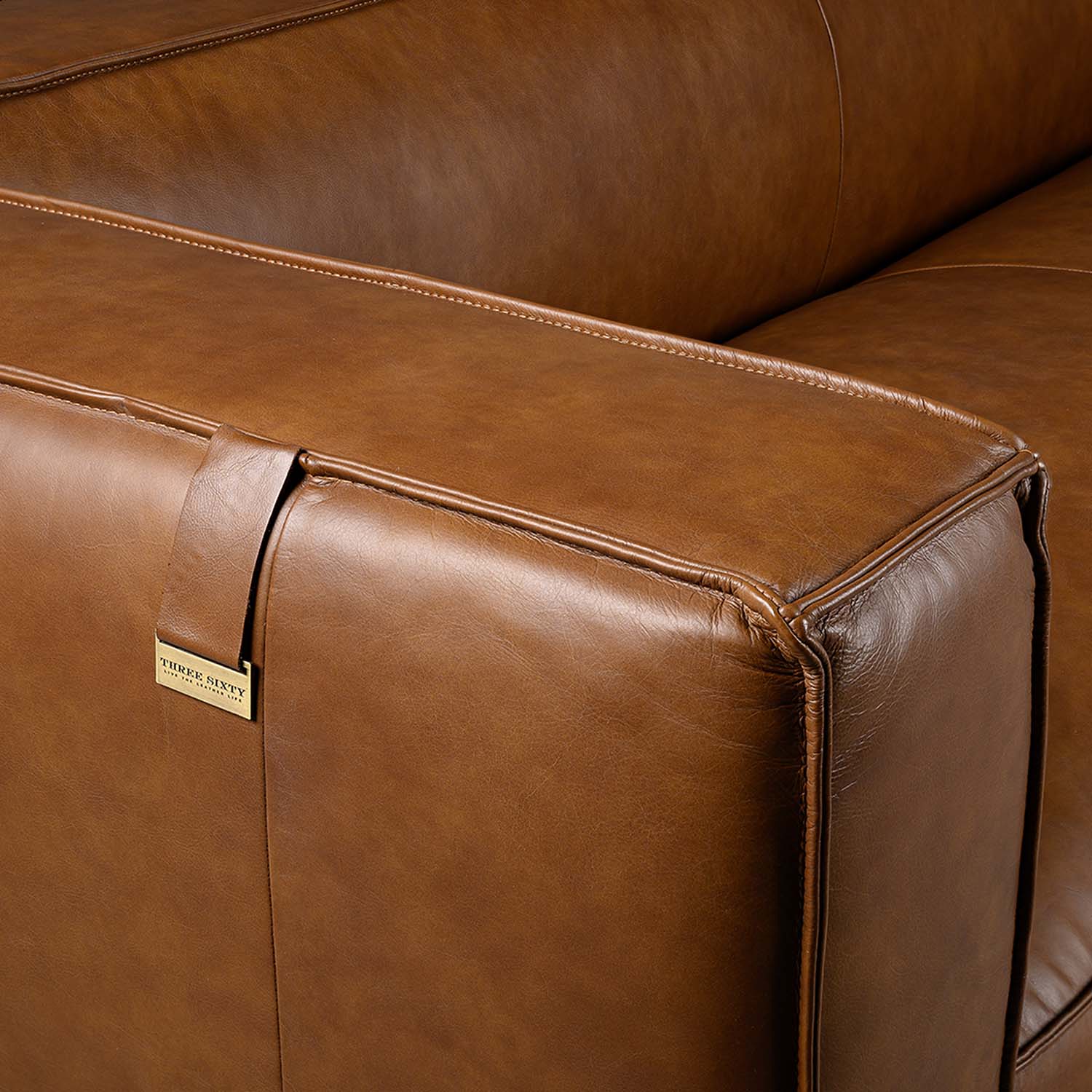 Praya Three Seater Sofa Brown