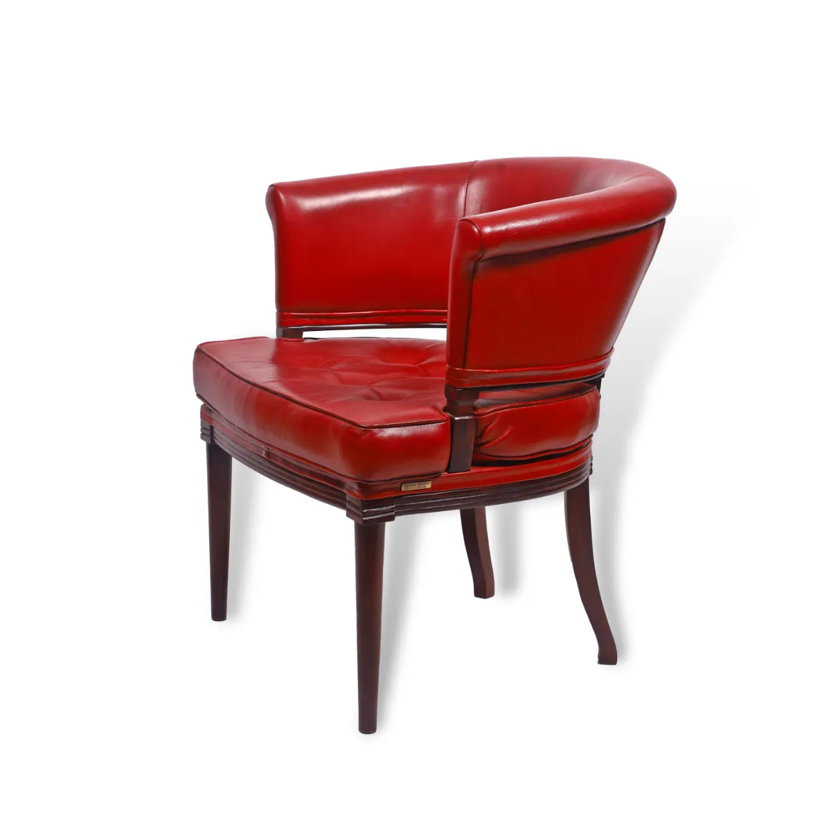 Premium Genuine Leather Chair In Red Colour