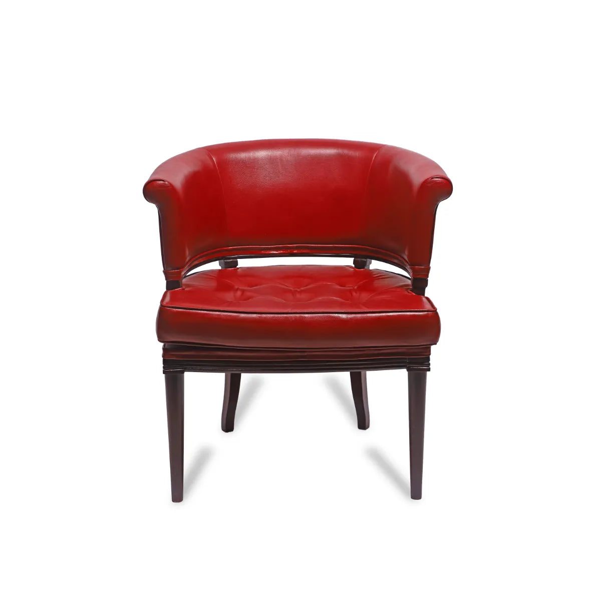 Premium Genuine Leather Chair In Red Colour - Three Sixty Life