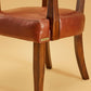 Premium Genuine Leather Low Seating Chair In Tan Color