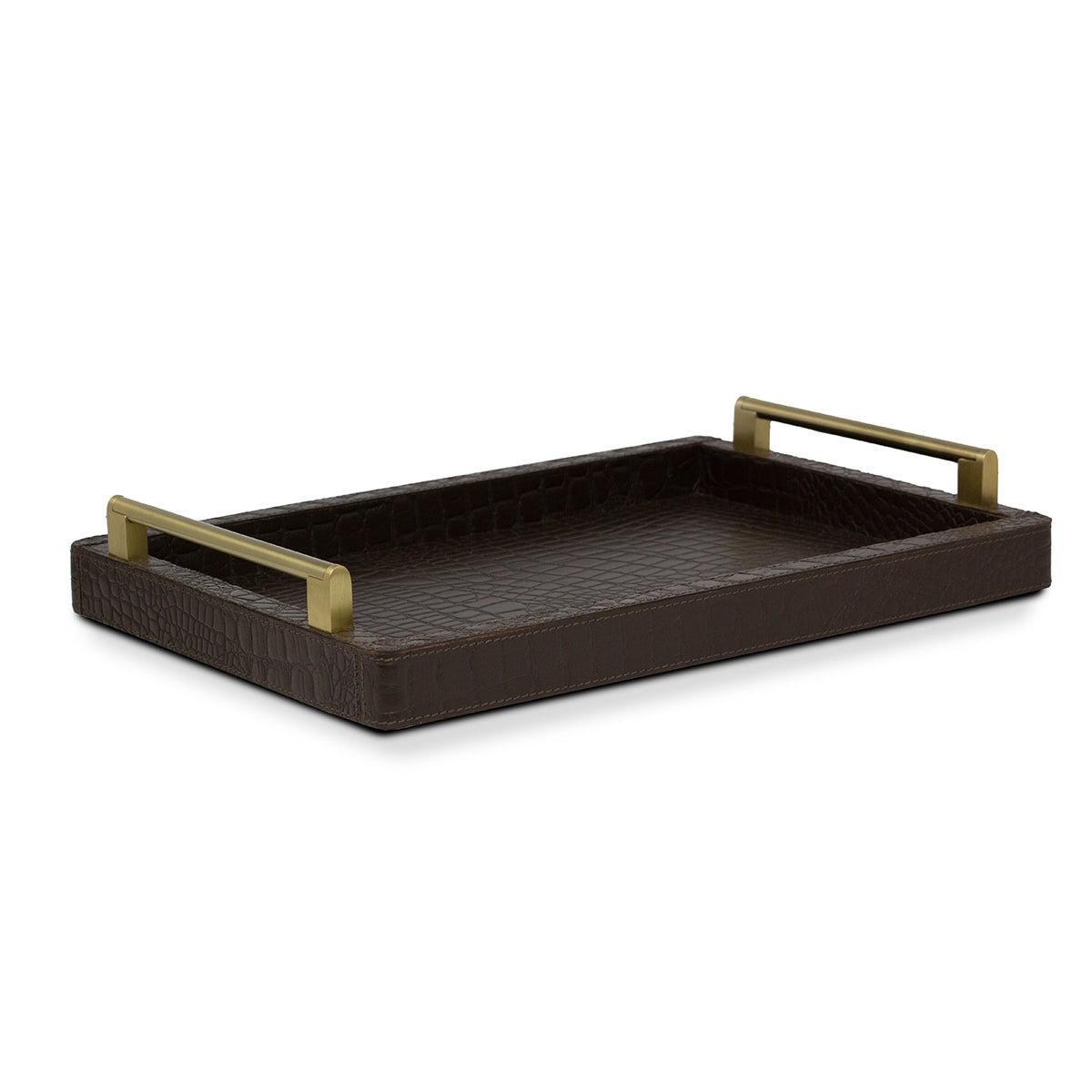 Eden Tray Set with Tissue Box & Coasters Brown