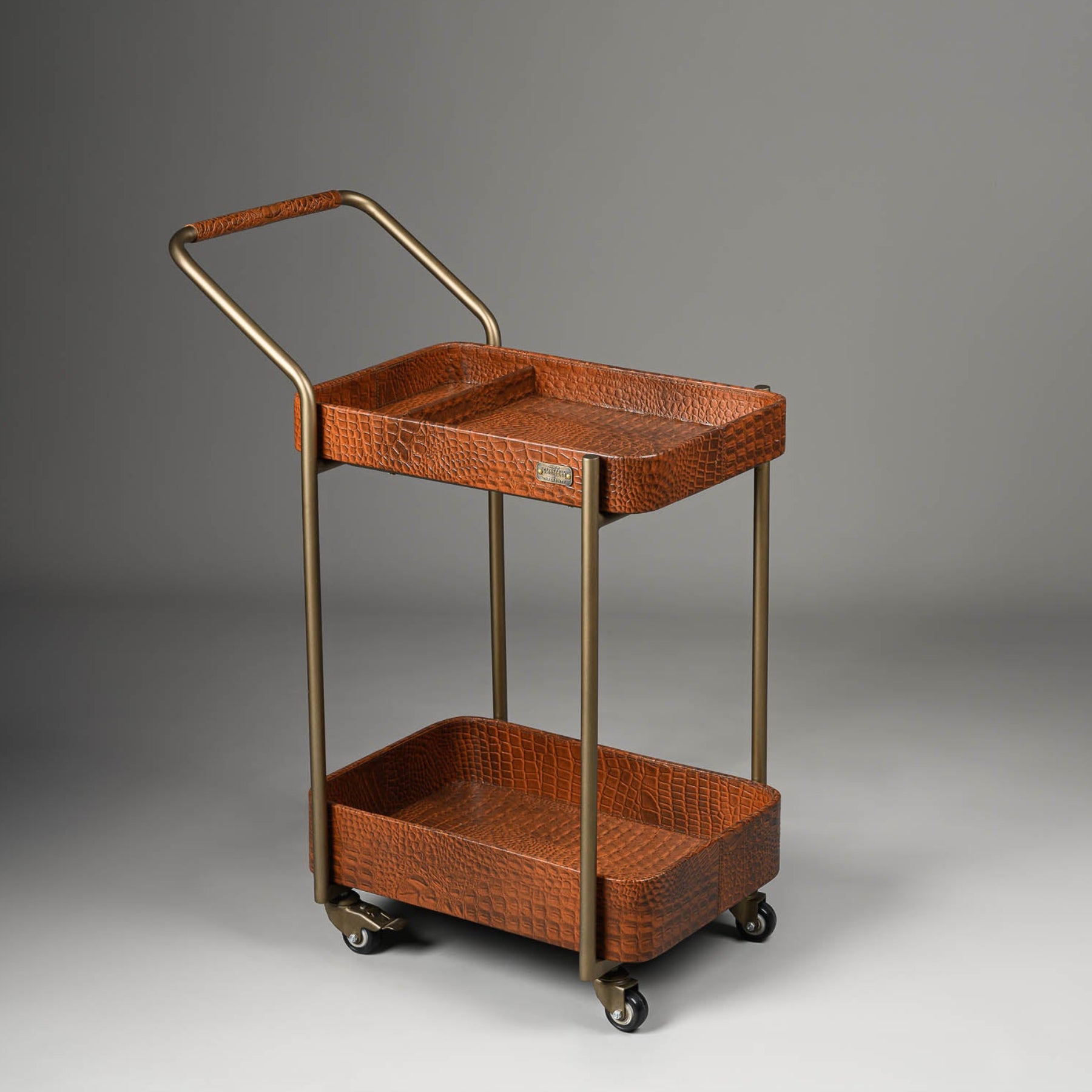 Rover Rectangular Bar Trolley Tan