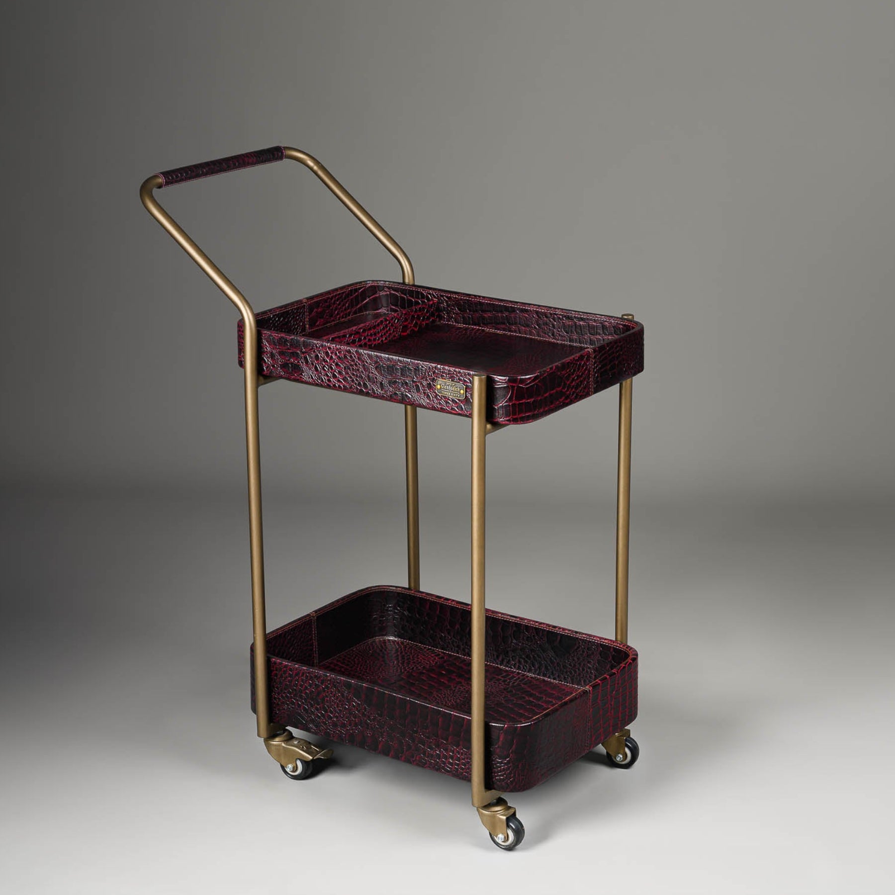 Rover Rectangular Bar Trolley Burgundy