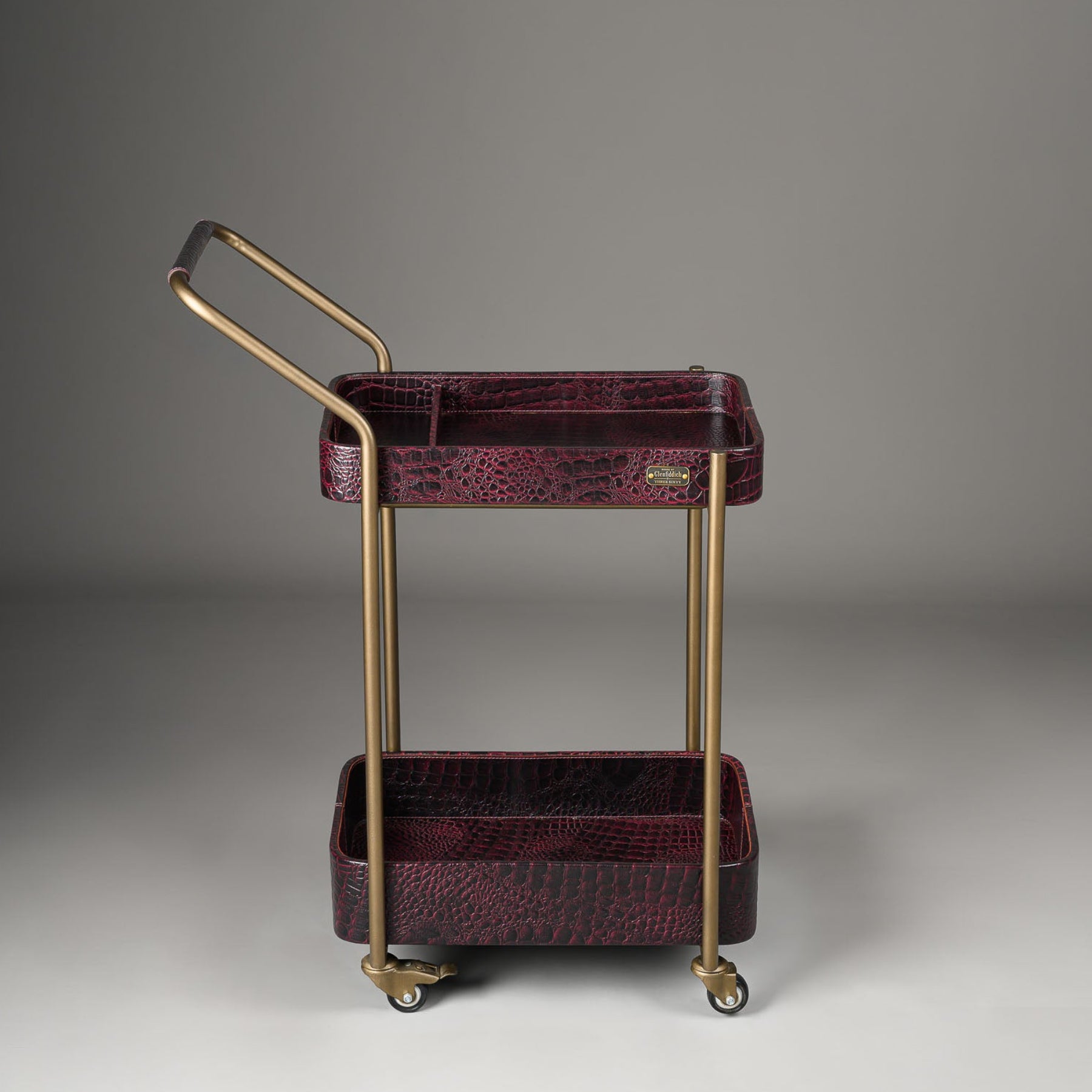 Rover Rectangular Bar Trolley Burgundy