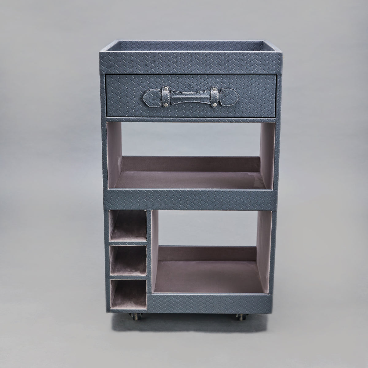 Single Drawer Bar Trolley Grey