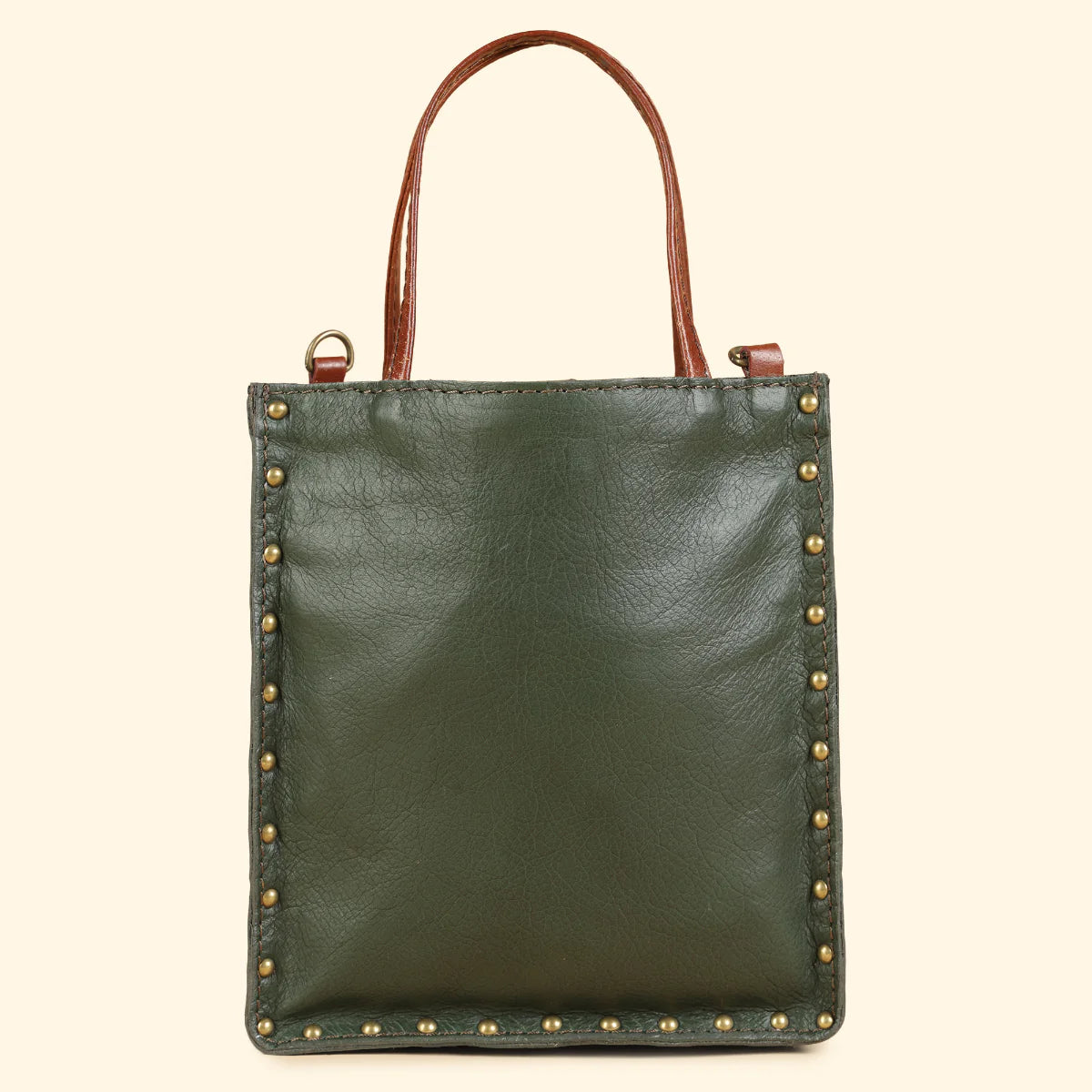 Ines Sling Bag - Genuine Waxy Leather Olive Green