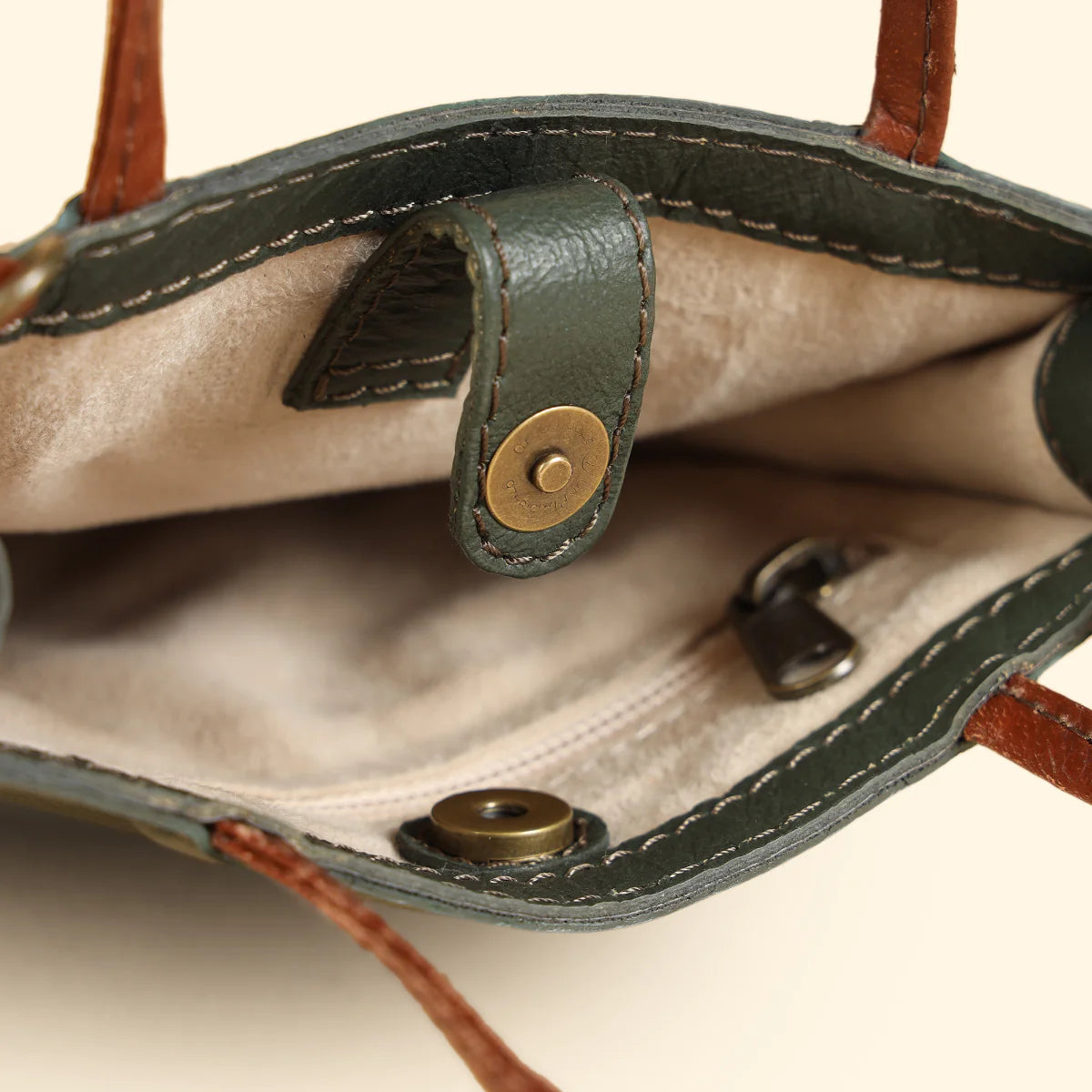 Ines Sling Bag - Genuine Waxy Leather Olive Green