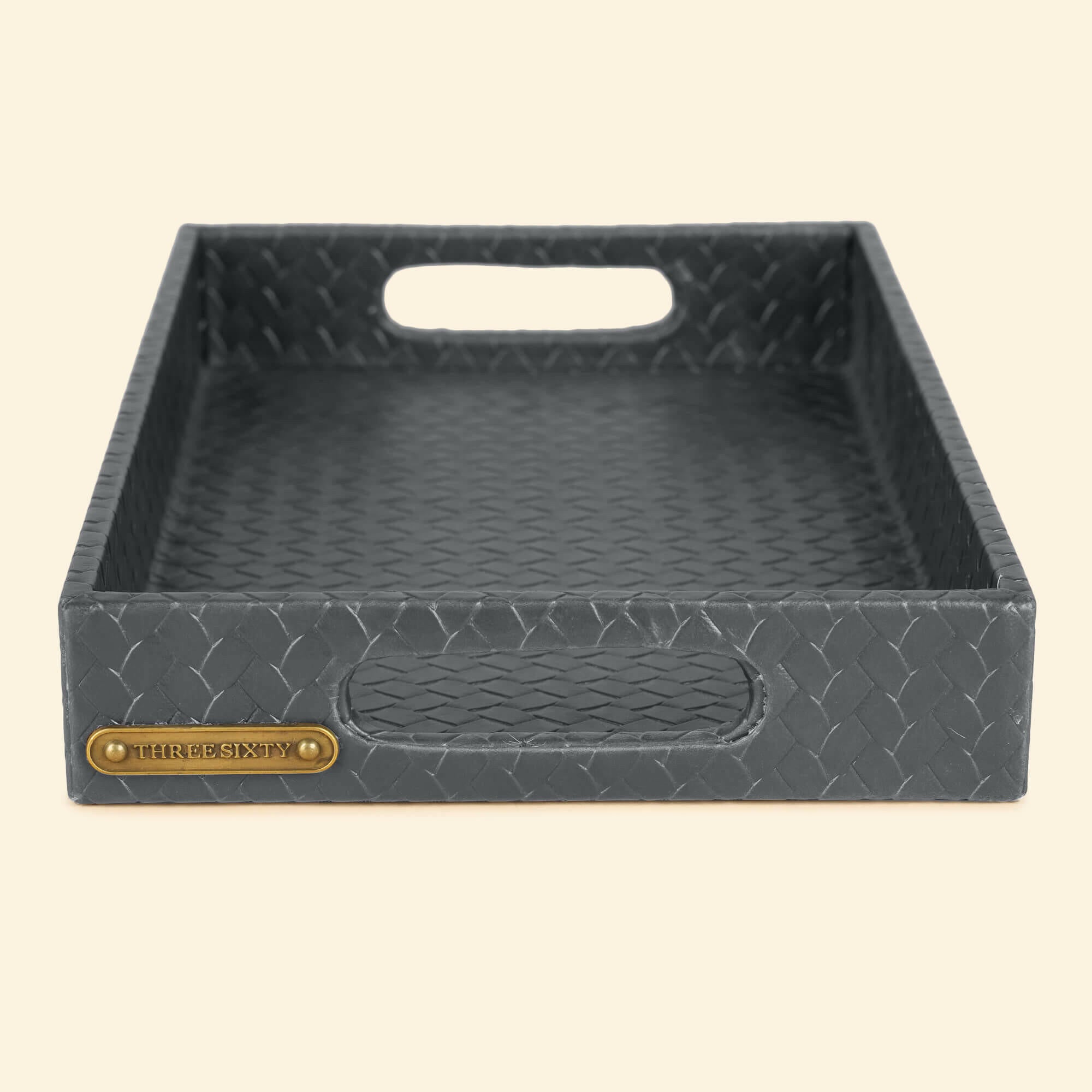 Entwine Small Rectangular Tray Grey