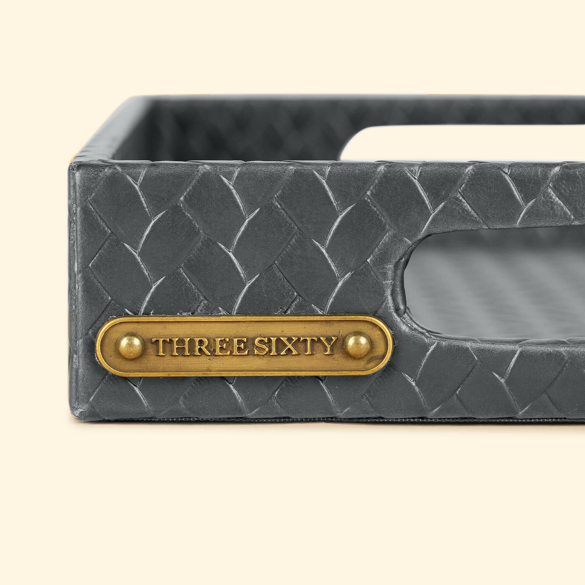 Entwine Small Rectangular Tray Grey