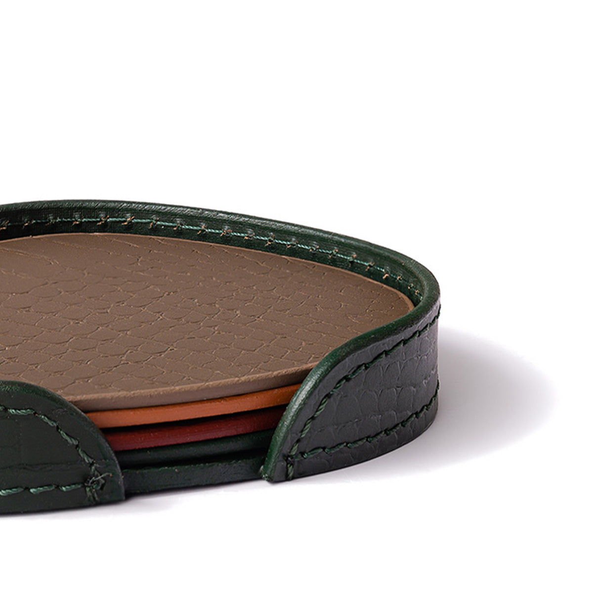 Sterling Coasters Set Abstract Shape Multicolor Green