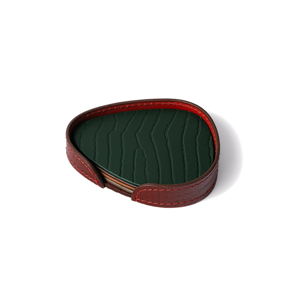 Sterling Coasters Set Abstract Shape Multicolor Maroon