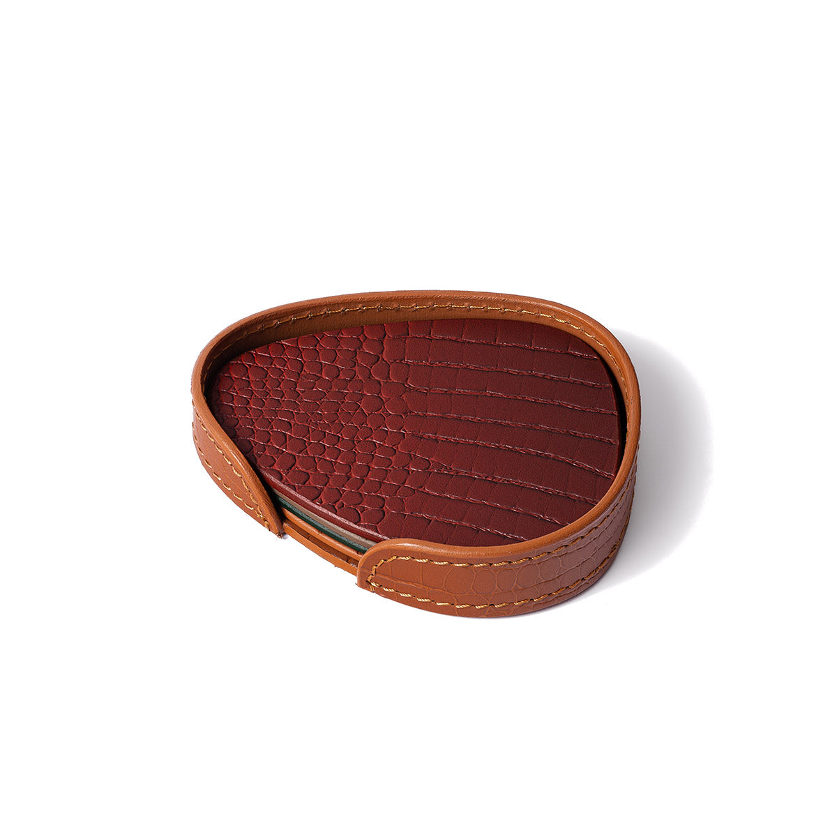 Sterling Coasters Set Abstract Shape Multicolor Tan