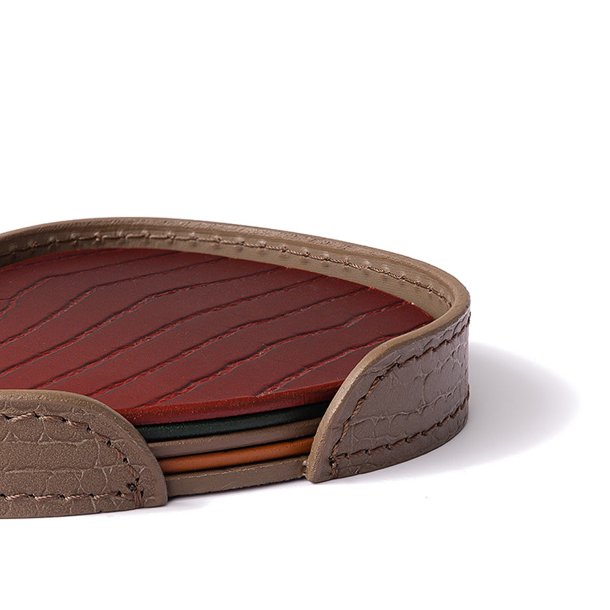 Sterling Coasters Set Abstract Shape Multicolor Taupe