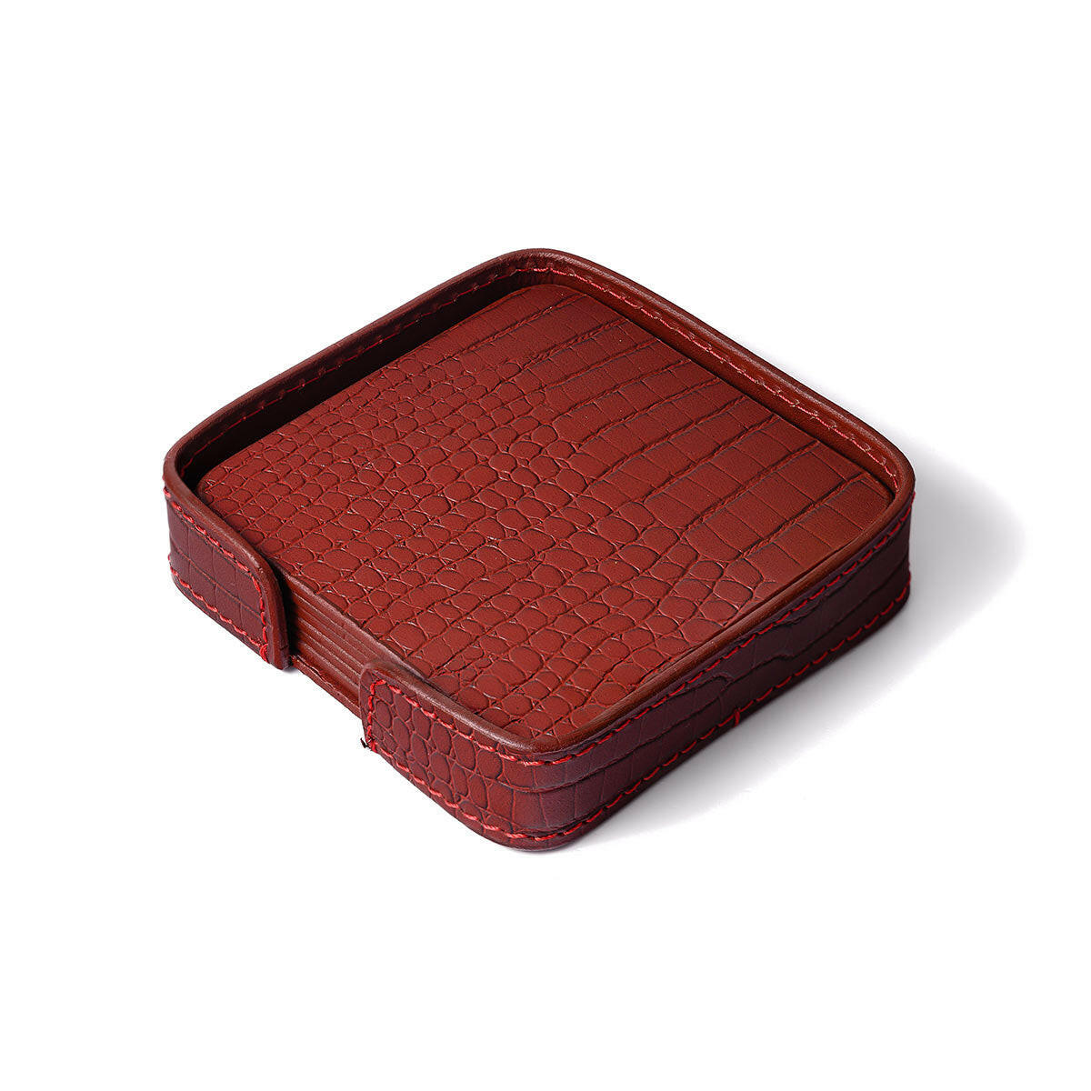 Sterling Coasters Square Maroon