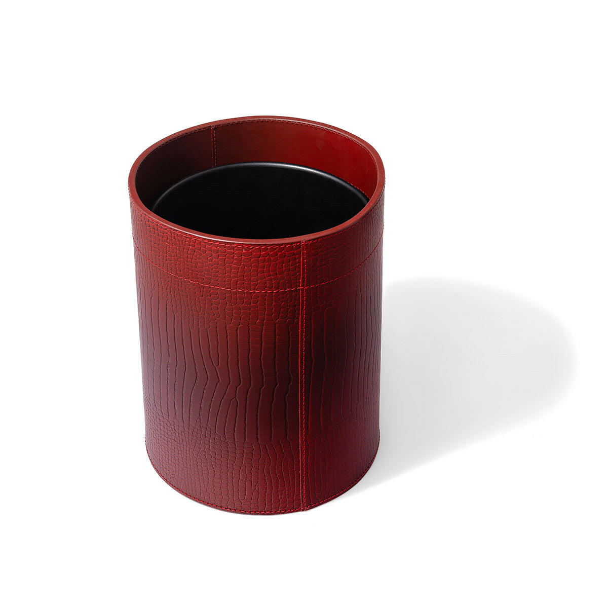 Sterling Wastebin With Metal Inner Maroon