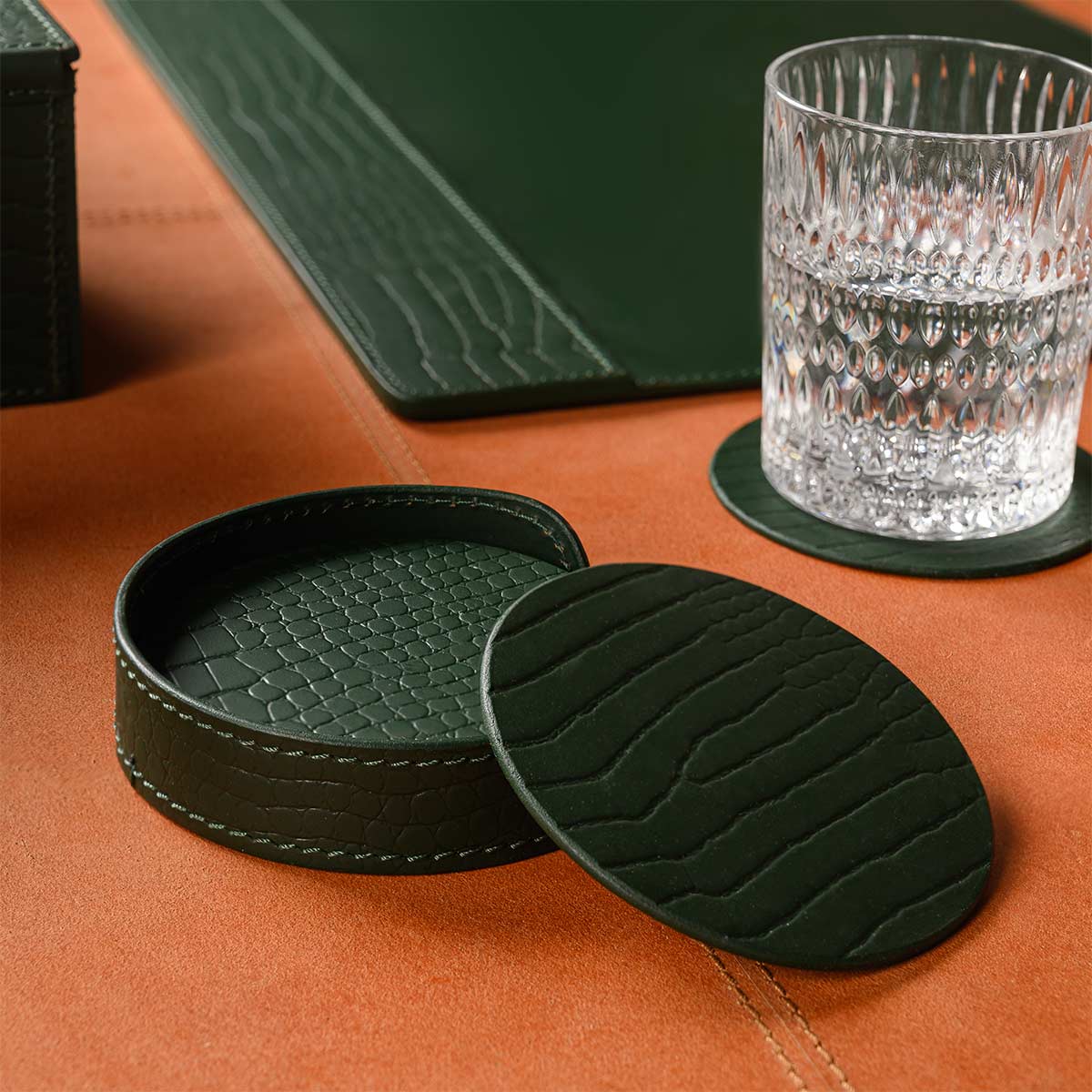 Sterling Coasters Round Green