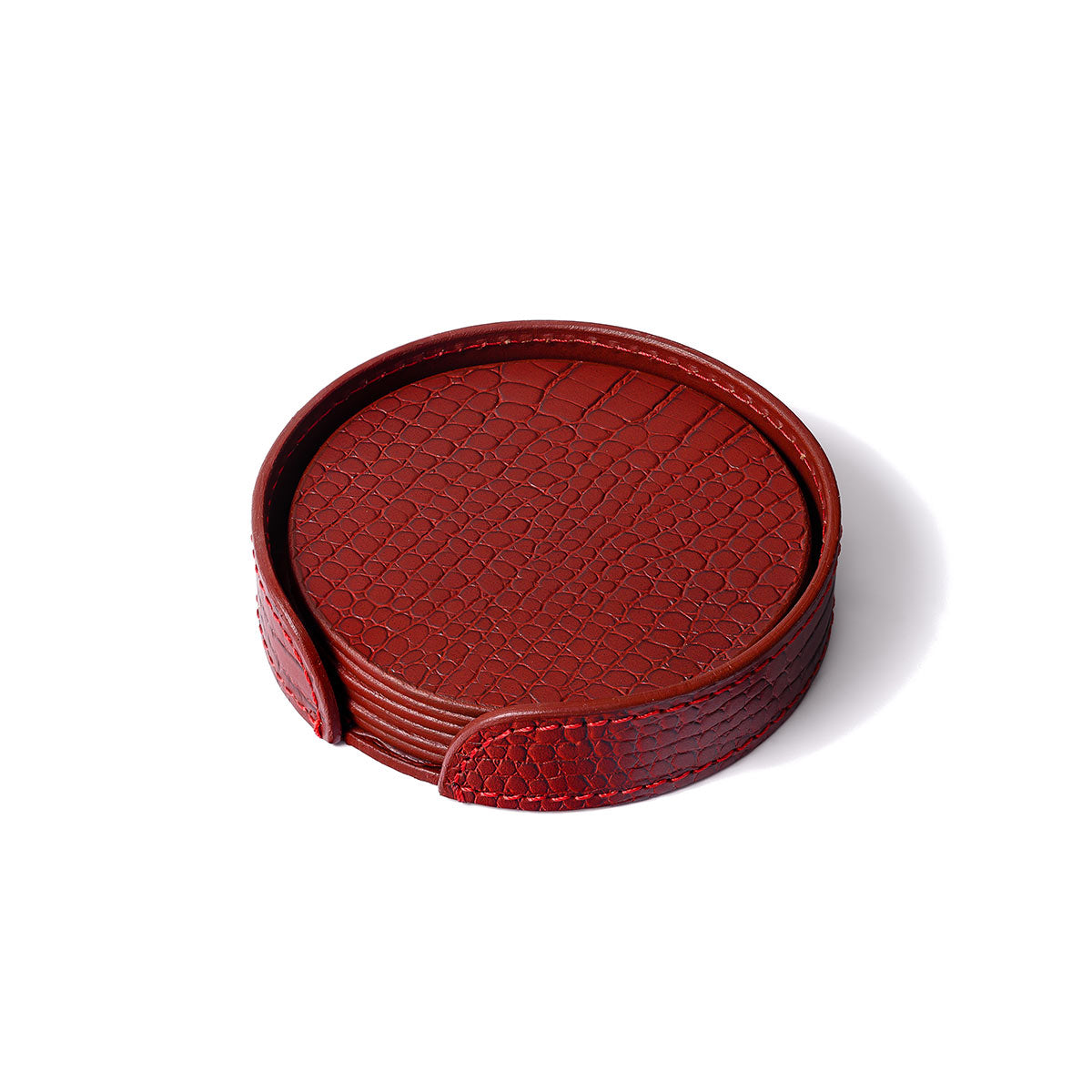 Sterling Coasters Round Maroon