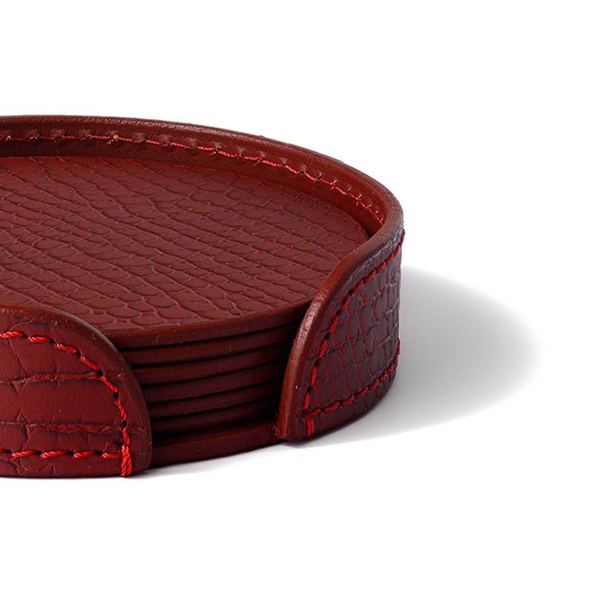 Sterling Coasters Round Maroon